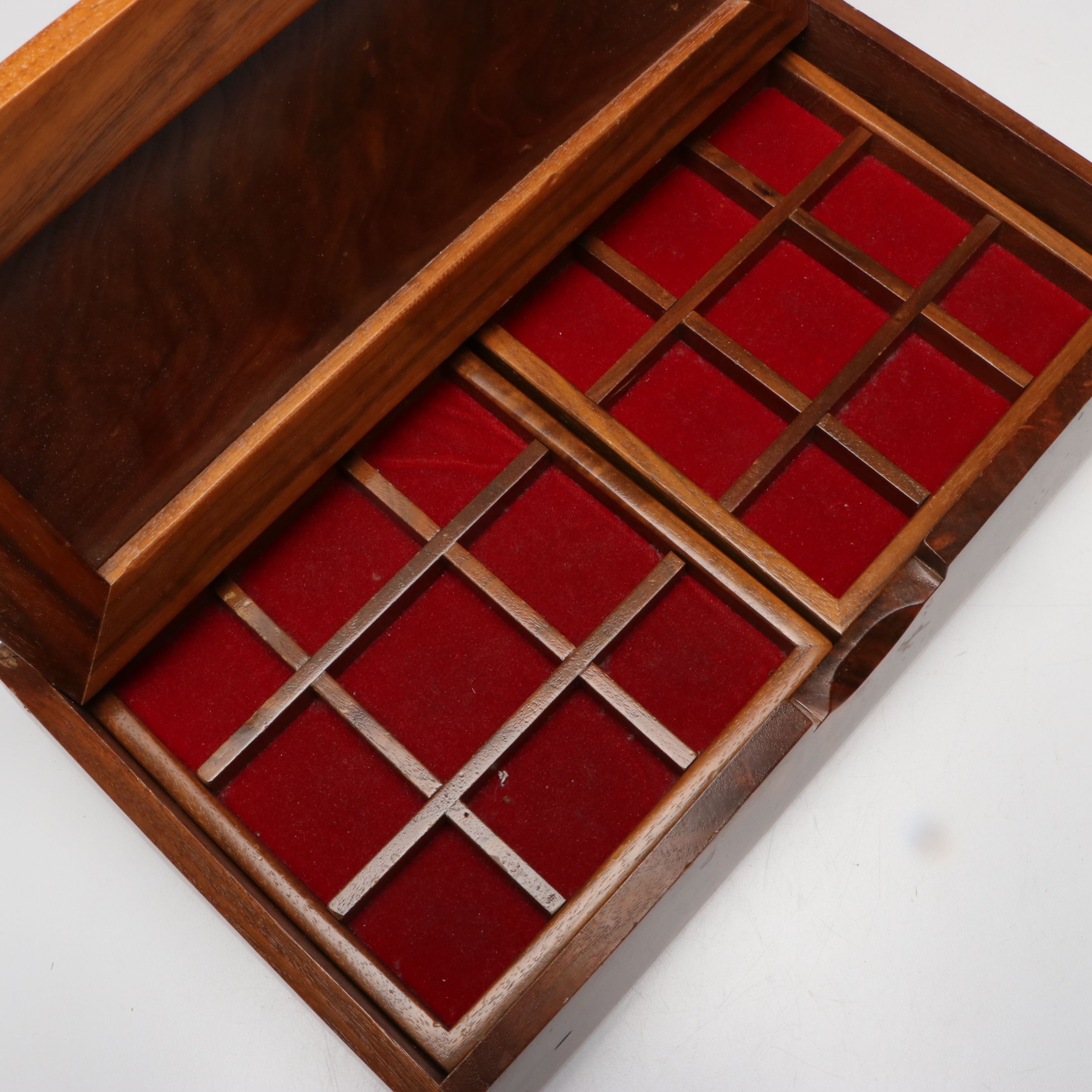 Bulova Mantel Clock, and Wood Jewelry Box