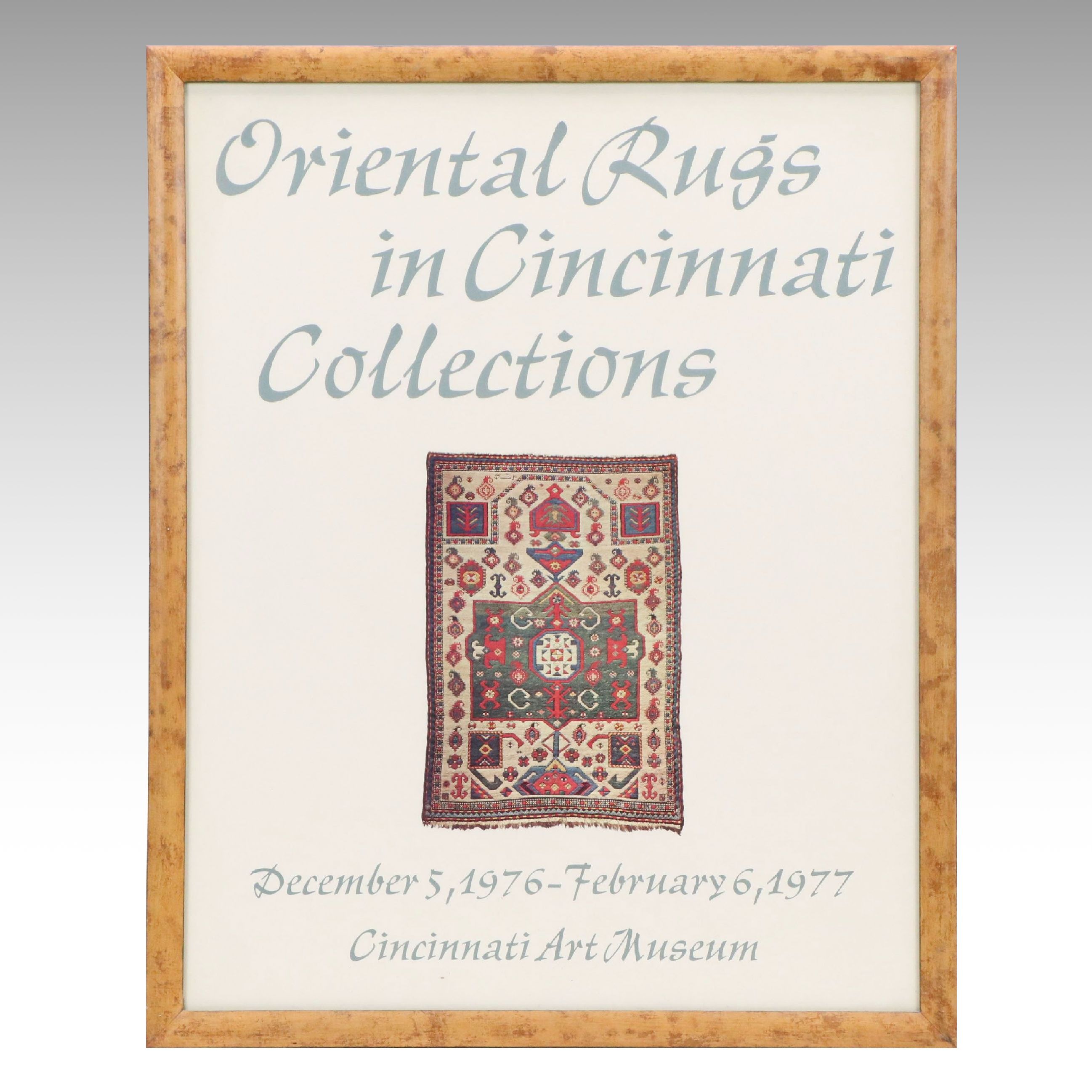 Cincinnati Art Museum Poster "Oriental Rugs in Cincinnati Collections," 1976
