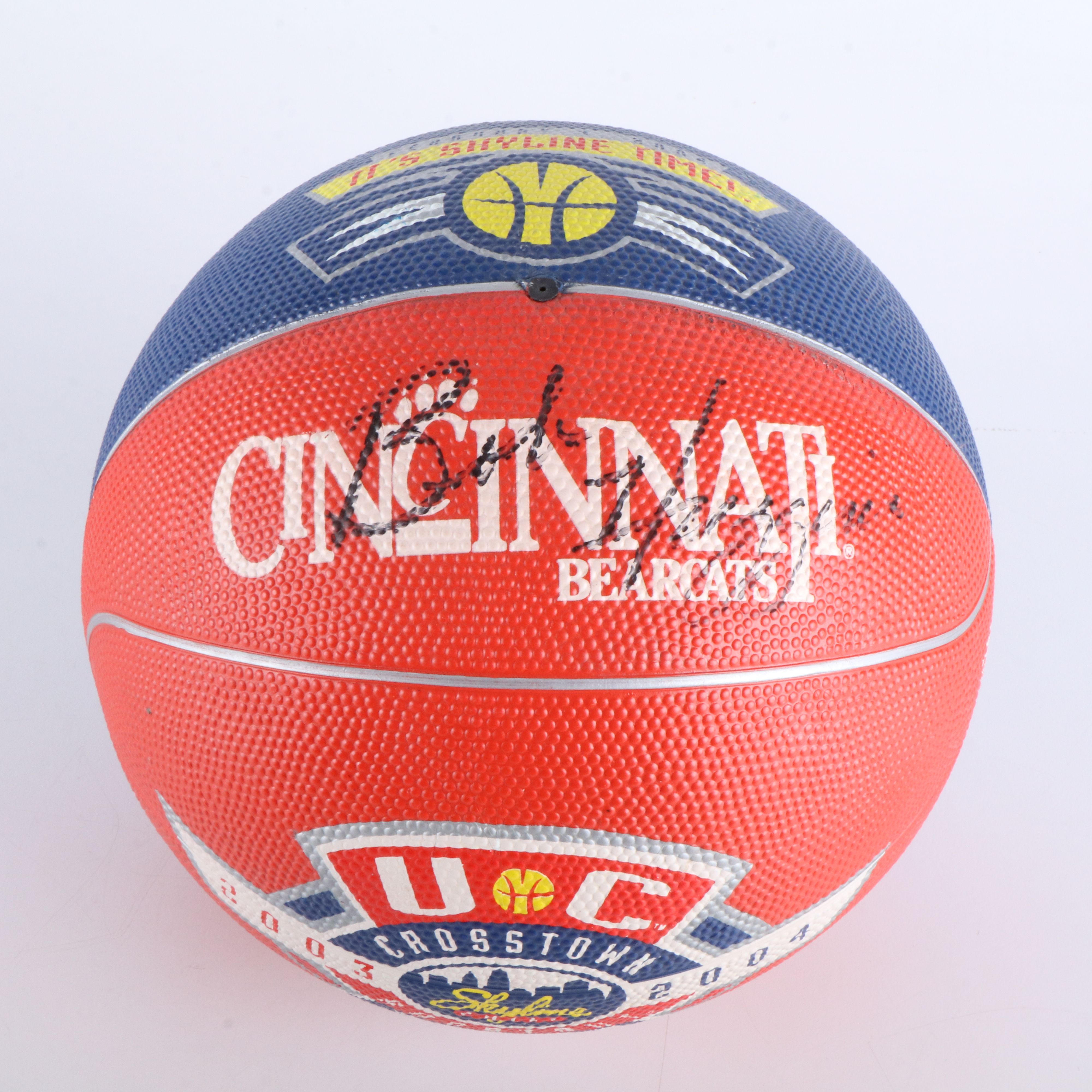 Three Bob Huggins and Thad Matta Signed Basketballs UC and XU Crosstown Shootout