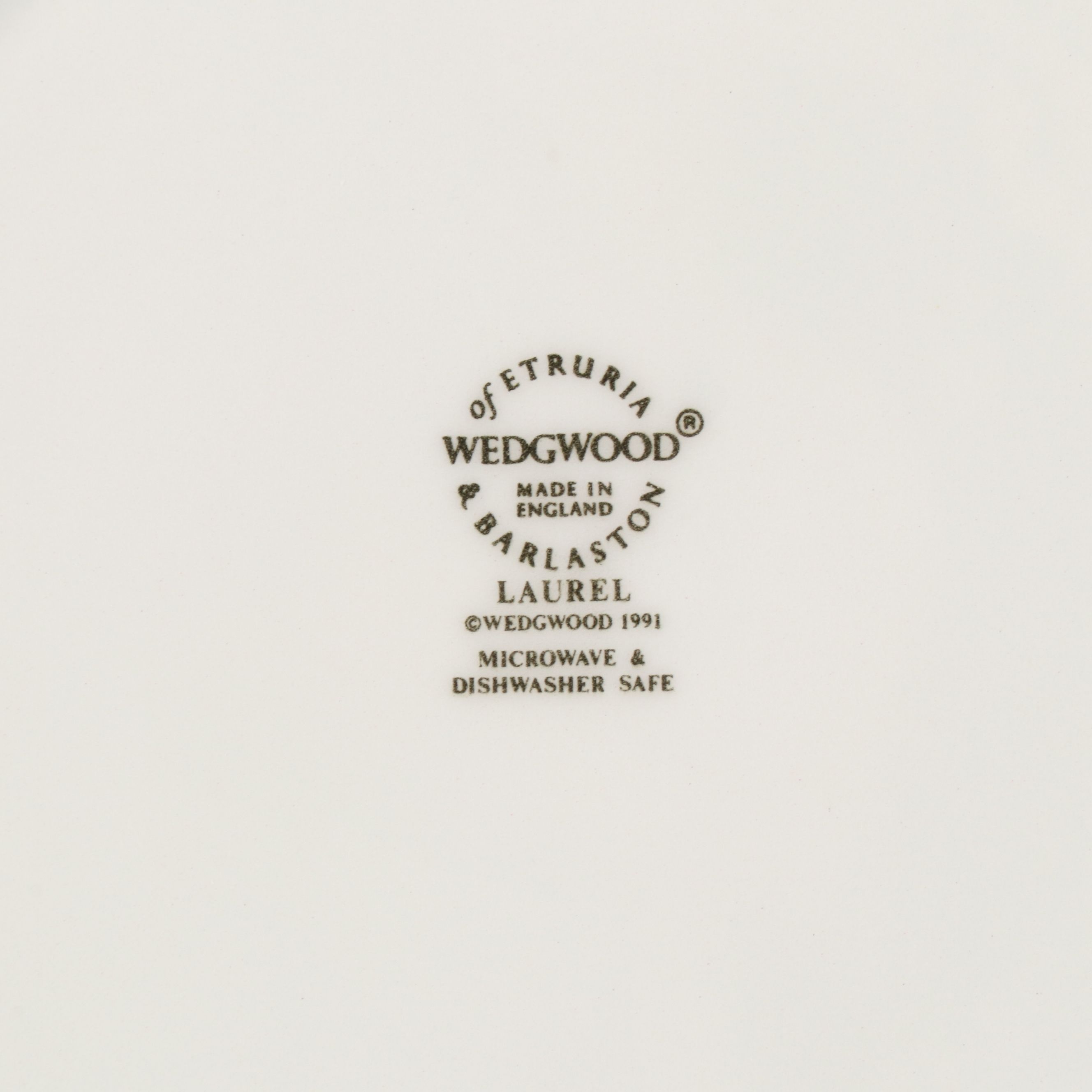 Wedgwood "Laurel" Bone China Dinnerware, 1992-1995