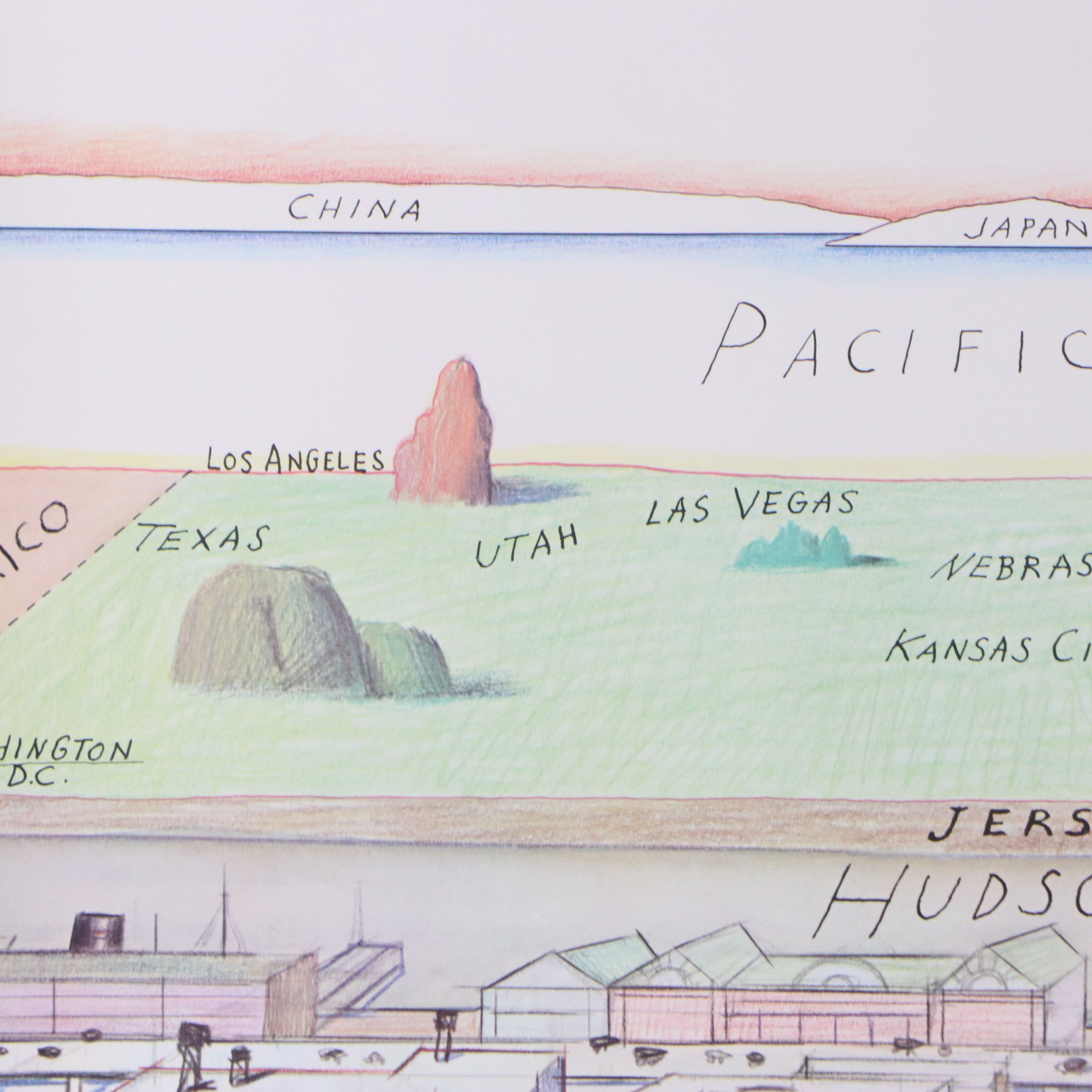 The New Yorker Cover Offset Lithograph Poster After Saul Steinberg