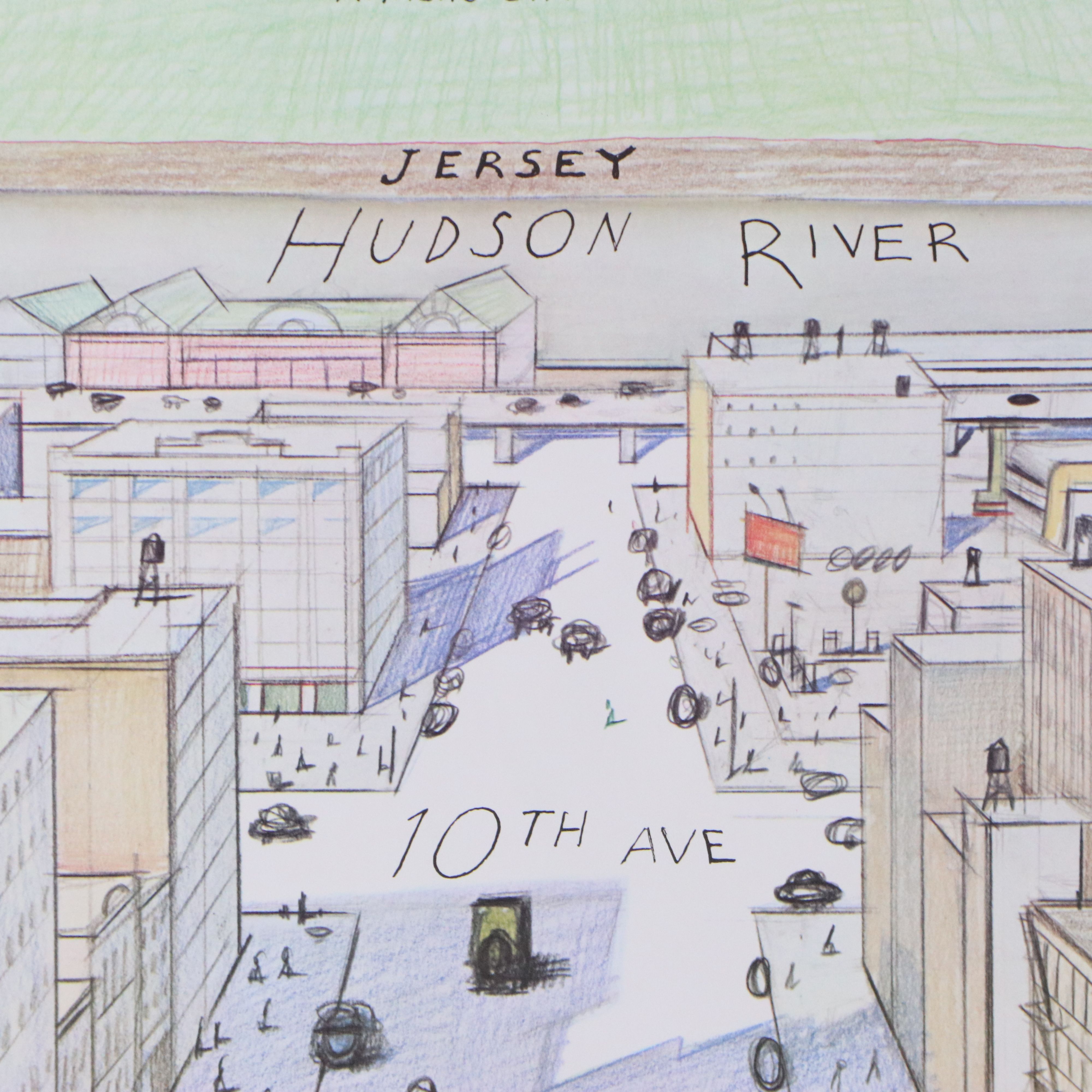 The New Yorker Cover Offset Lithograph Poster After Saul Steinberg