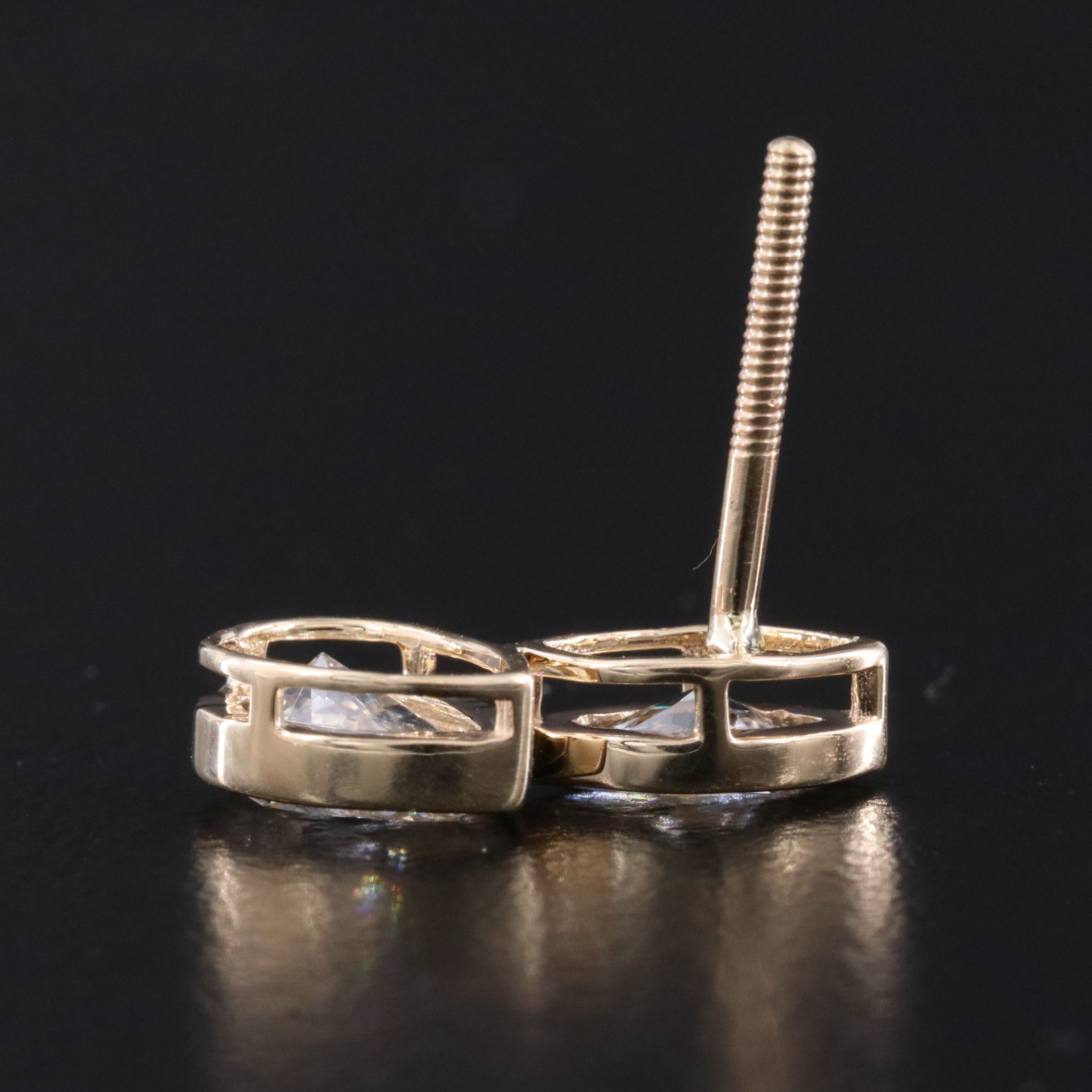 14K 2.20 CTW Lab Grown Diamond Earrings