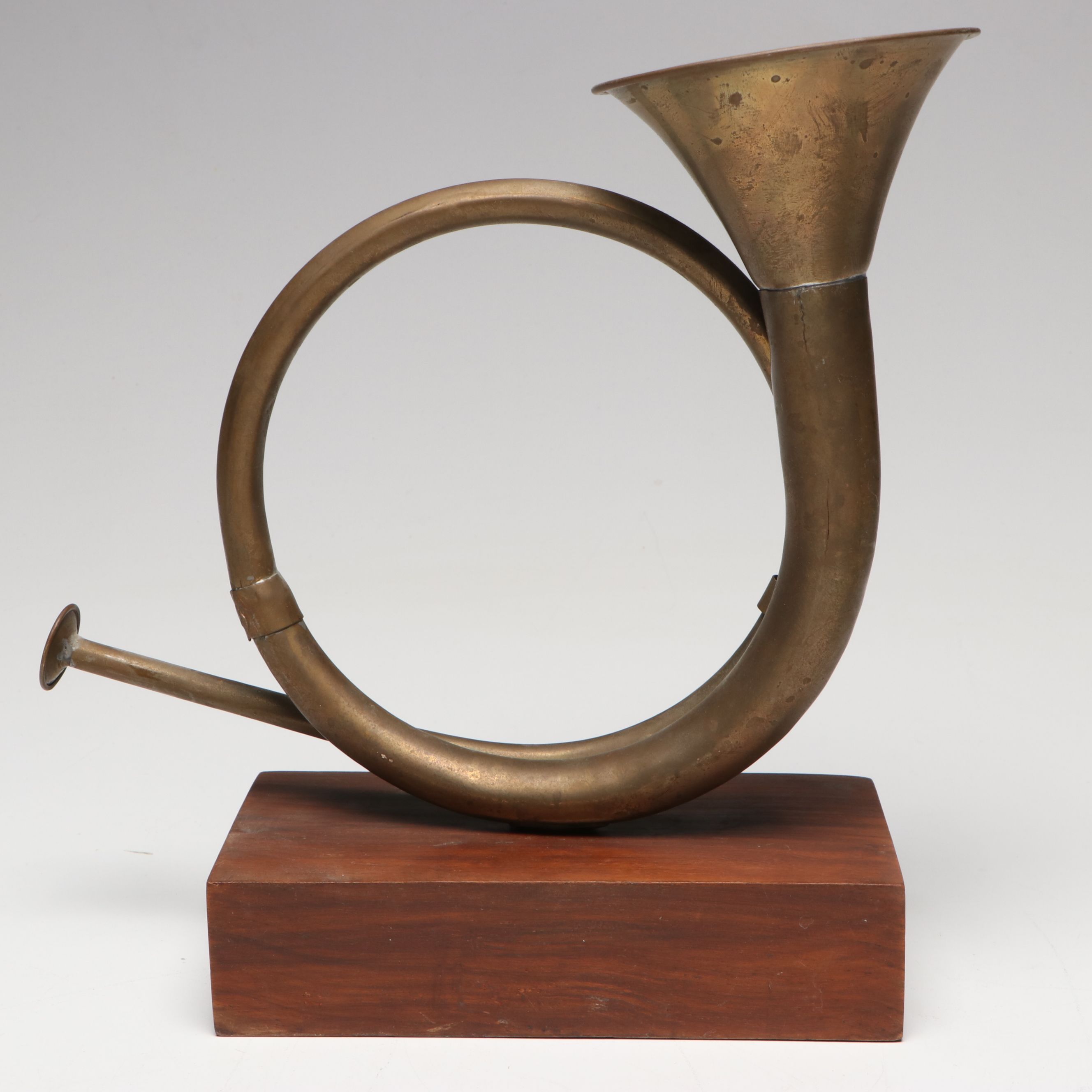 Hand-Painted Shoe Form, Brass Hunting Horns and Paul Kruger Bank