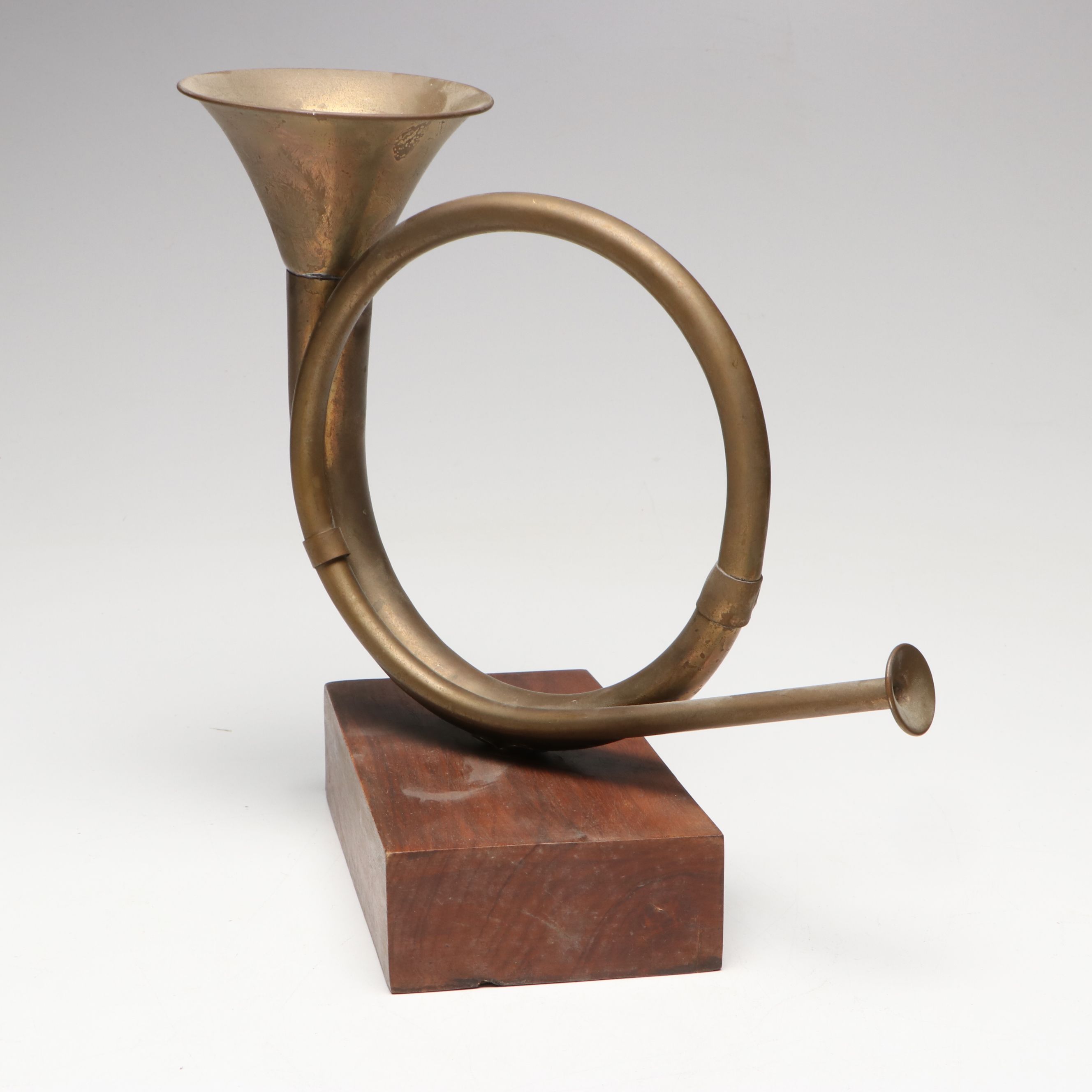 Hand-Painted Shoe Form, Brass Hunting Horns and Paul Kruger Bank