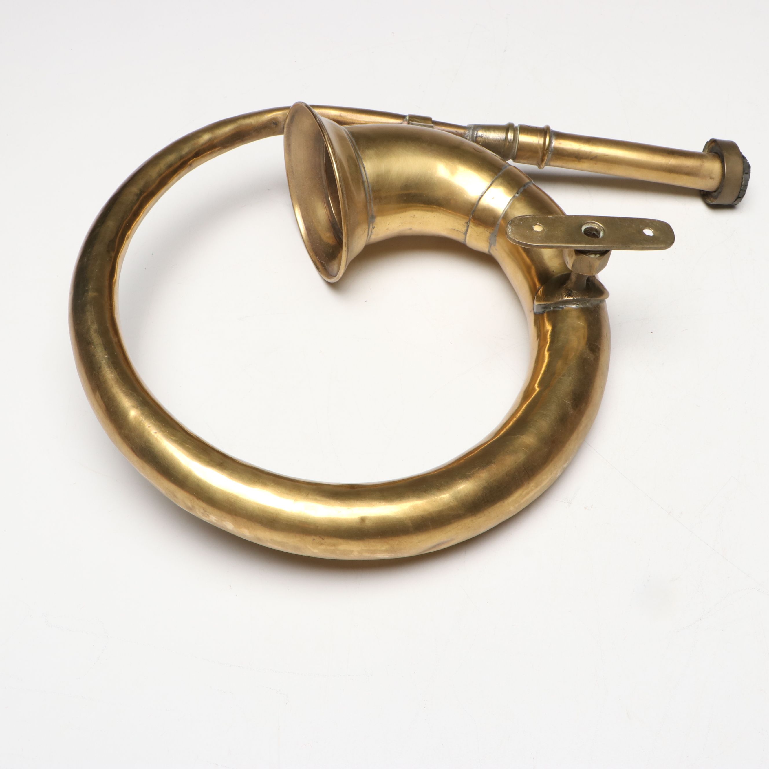 Hand-Painted Shoe Form, Brass Hunting Horns and Paul Kruger Bank