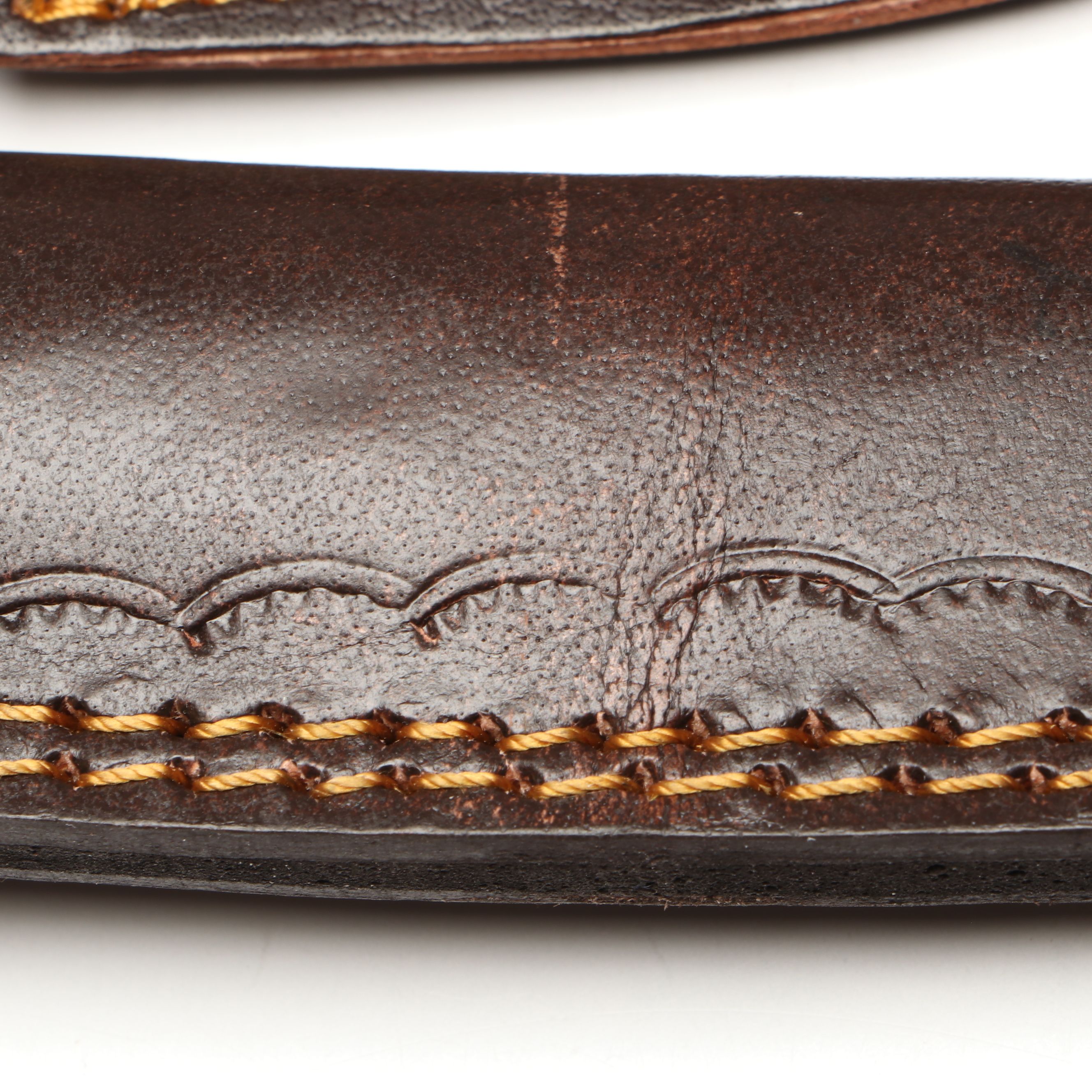 Damascus Steel Skinner and Hunting Knives in Leather Scabbards