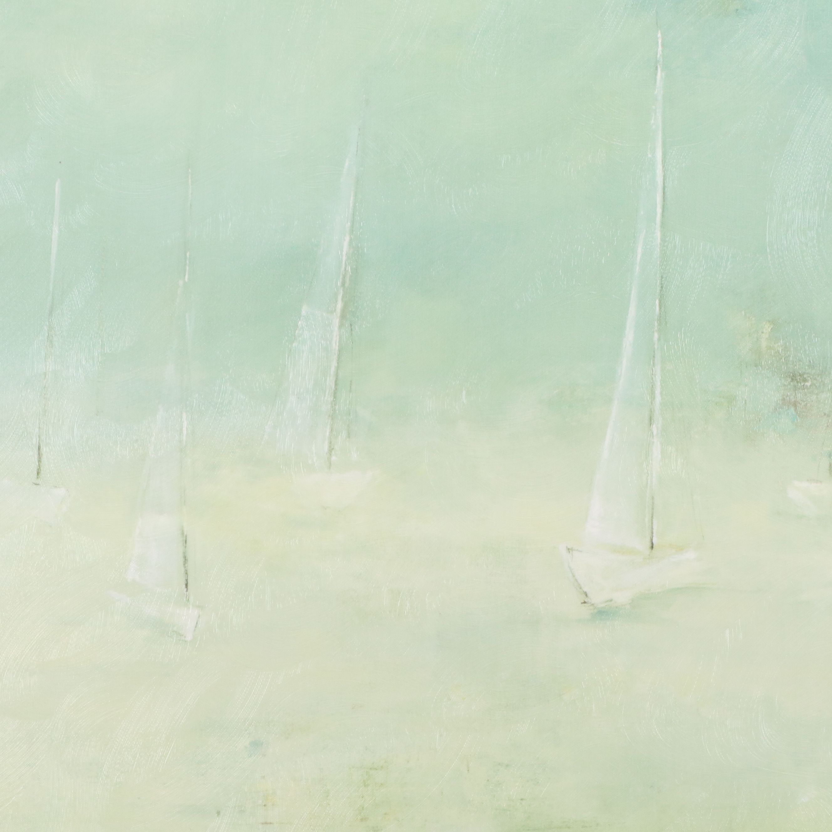 Gicleé on Canvas of Sailboats, 21st Century