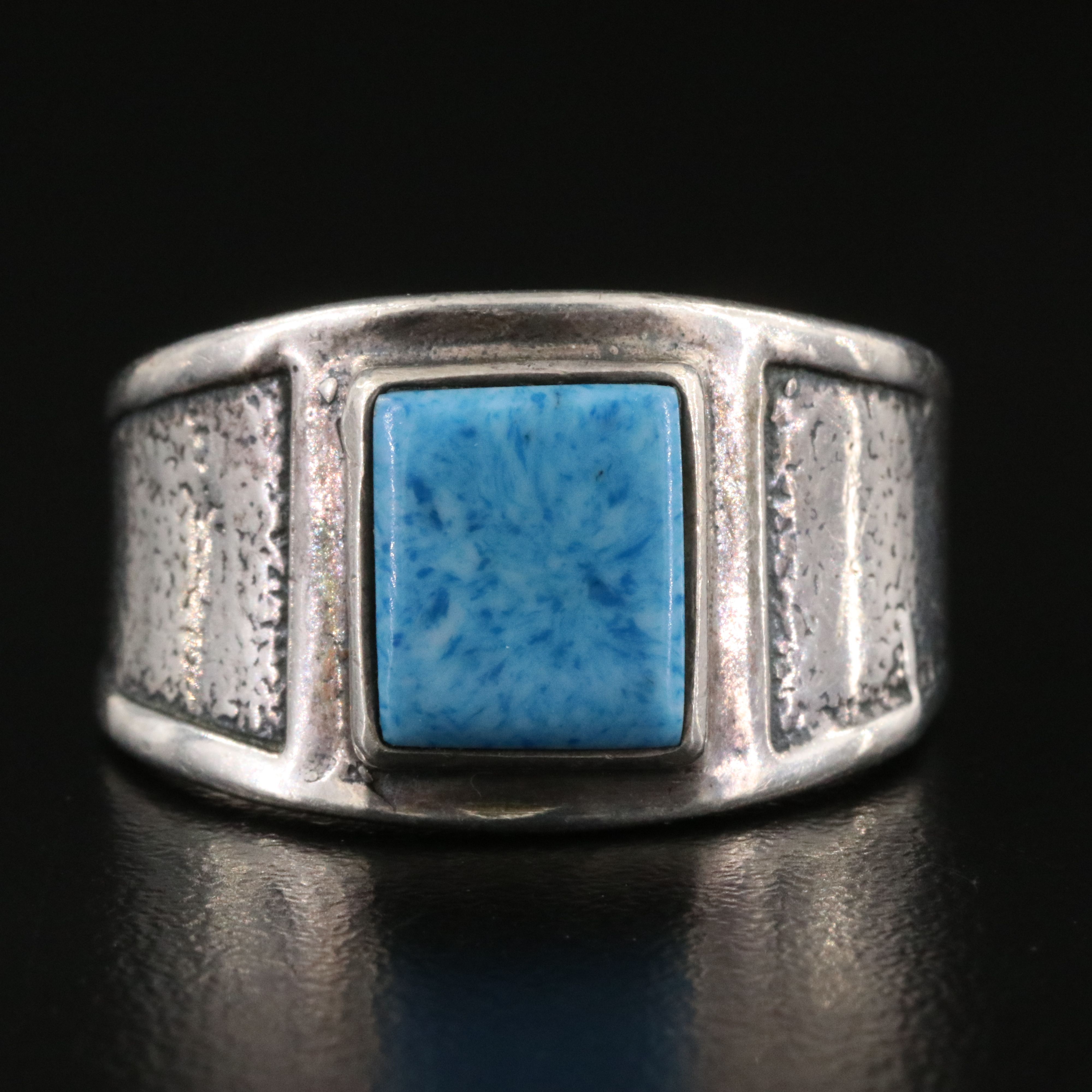 Sterling Faux Lapis Lazuli Ring