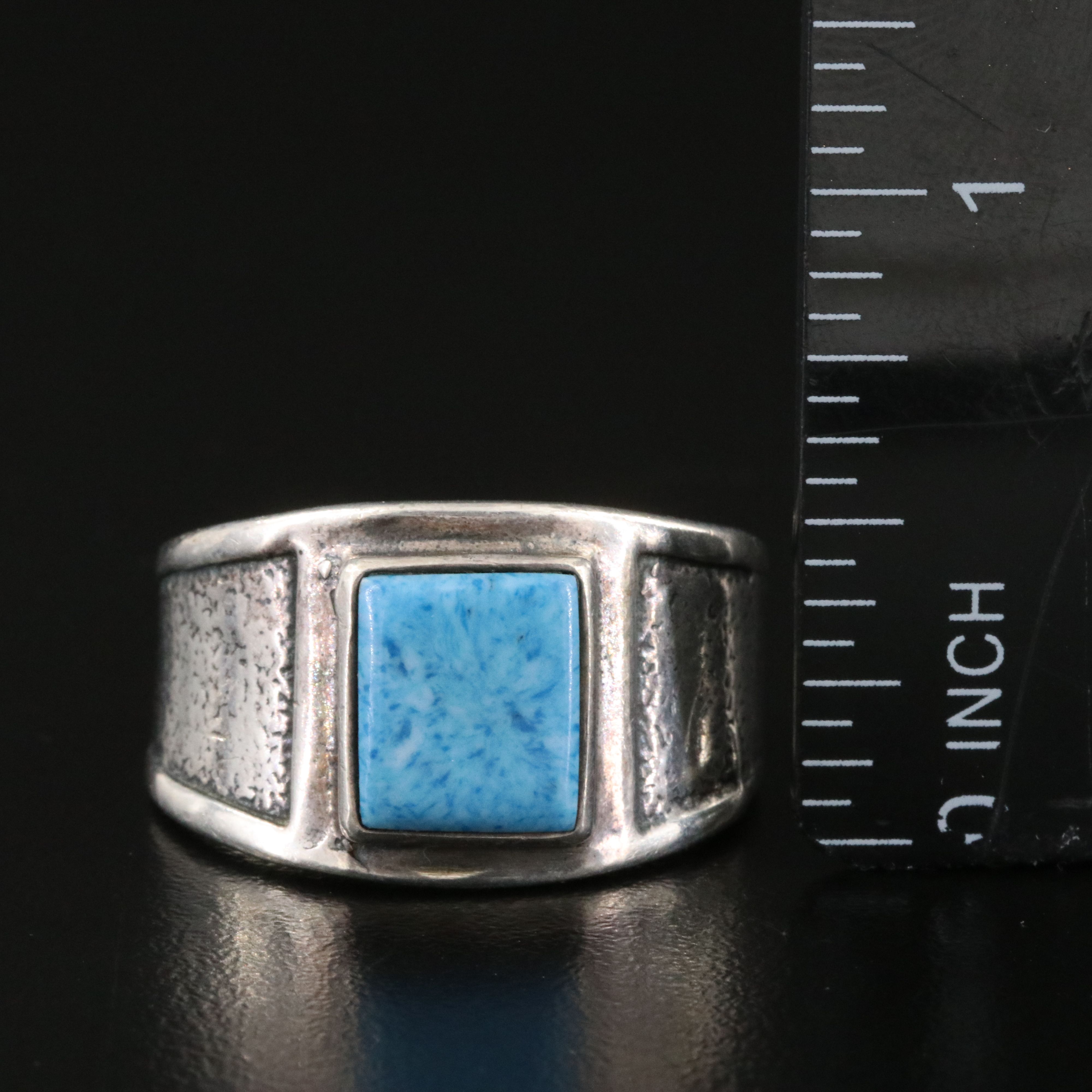 Sterling Faux Lapis Lazuli Ring