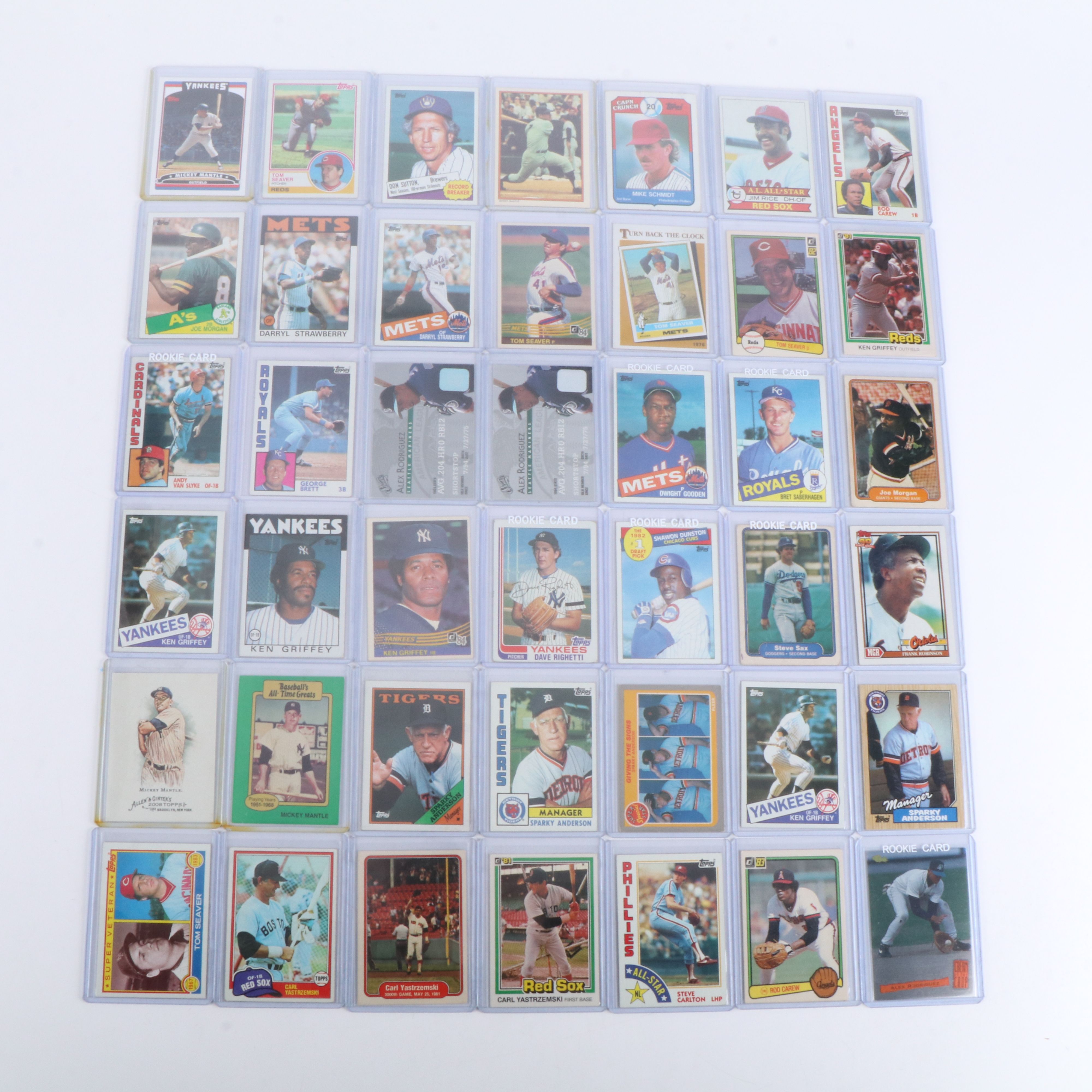Topps with Other Baseball Cards Featuring Doc Gooden and Alex Rodriguez Rookies