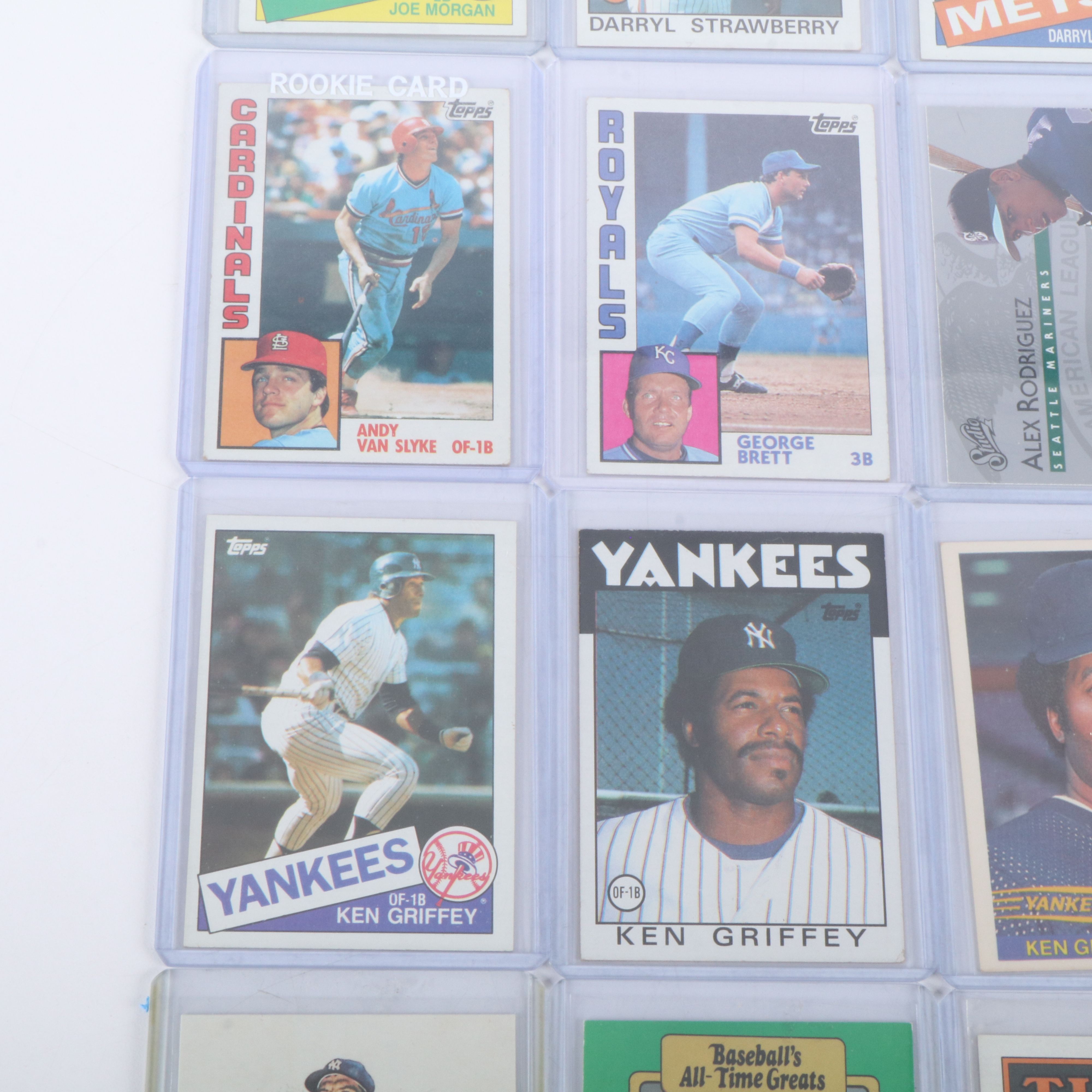 Topps with Other Baseball Cards Featuring Doc Gooden and Alex Rodriguez Rookies