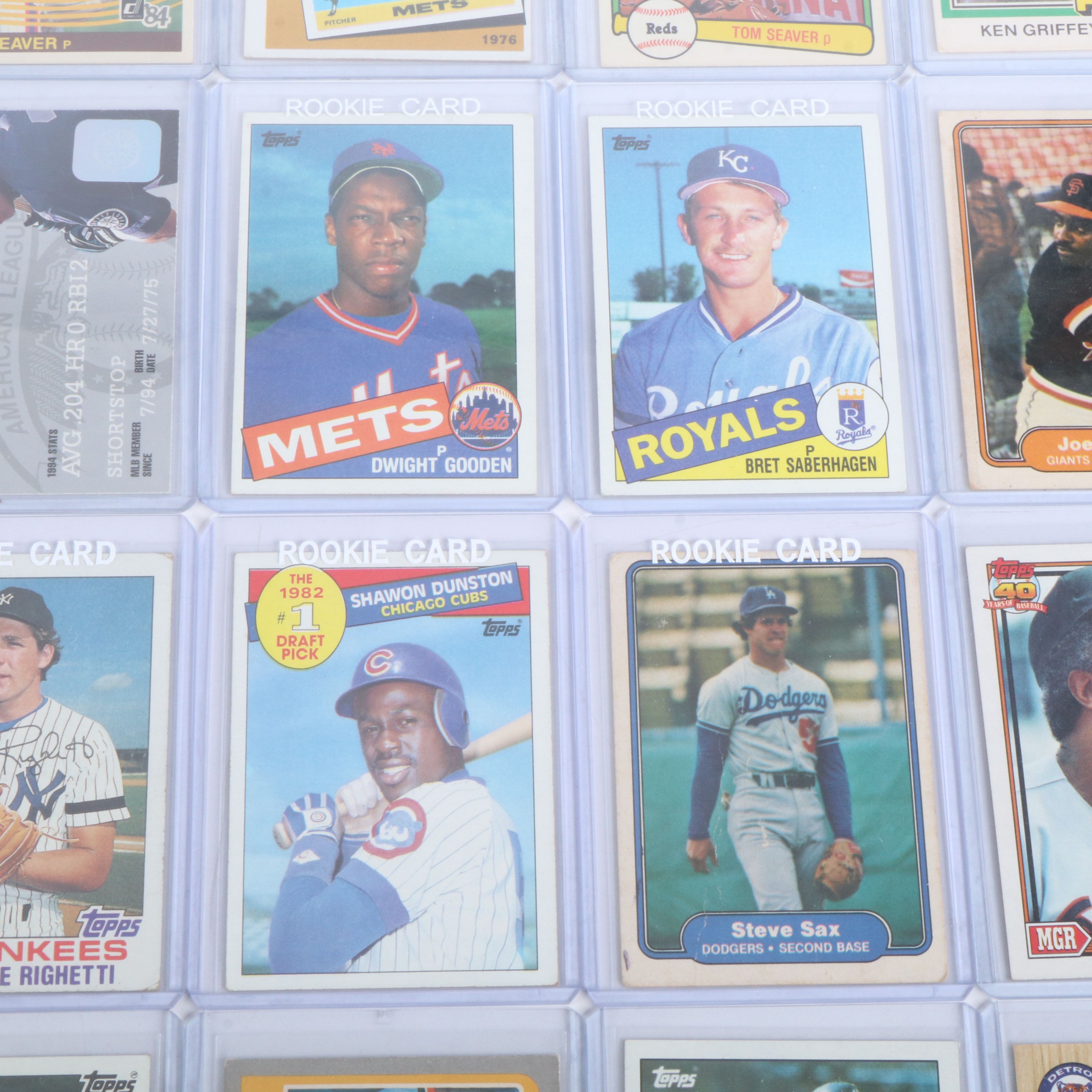Topps with Other Baseball Cards Featuring Doc Gooden and Alex Rodriguez Rookies