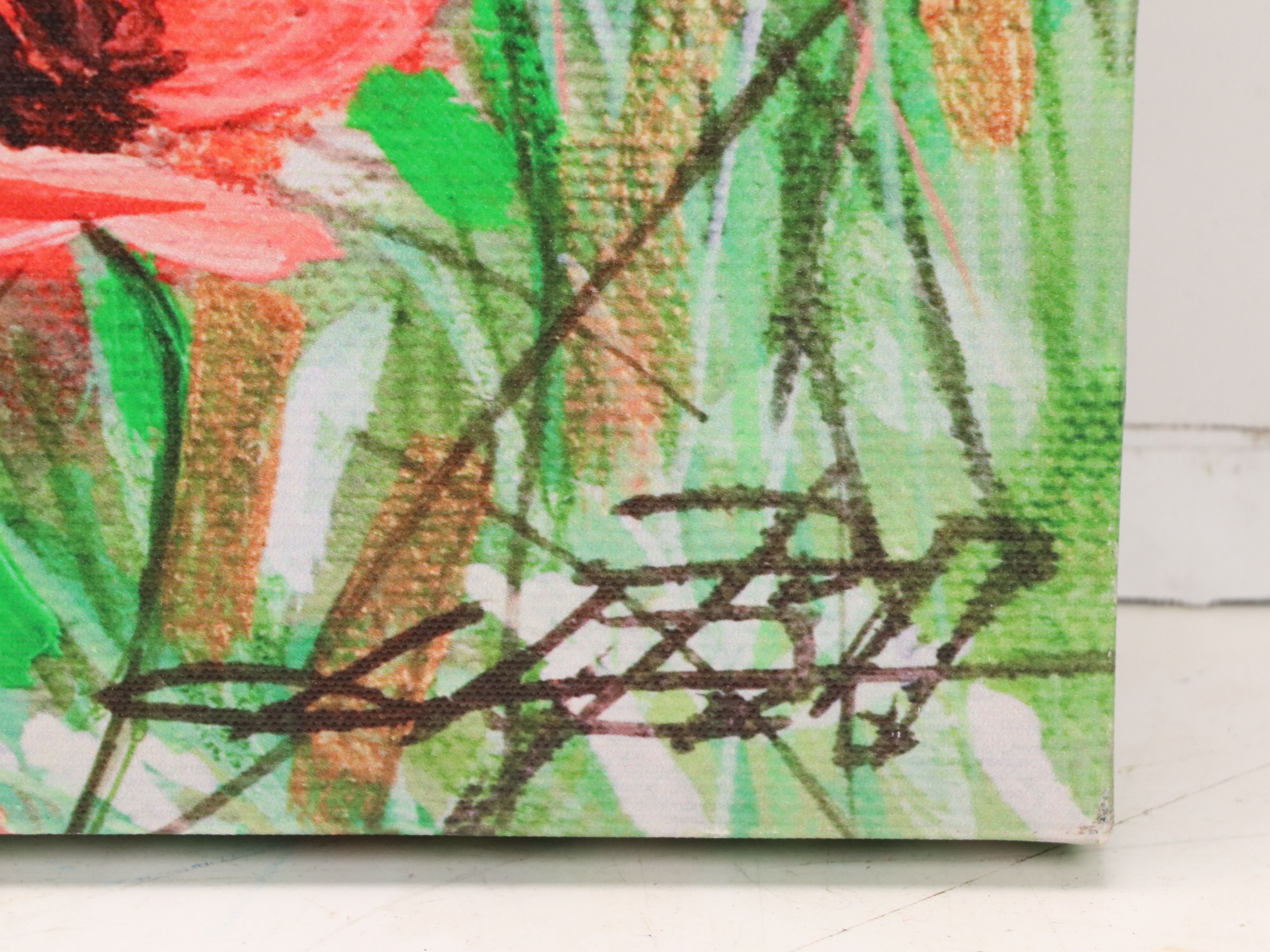 Embellished Gicleé on Canvas of Poppy Field, 21st Century