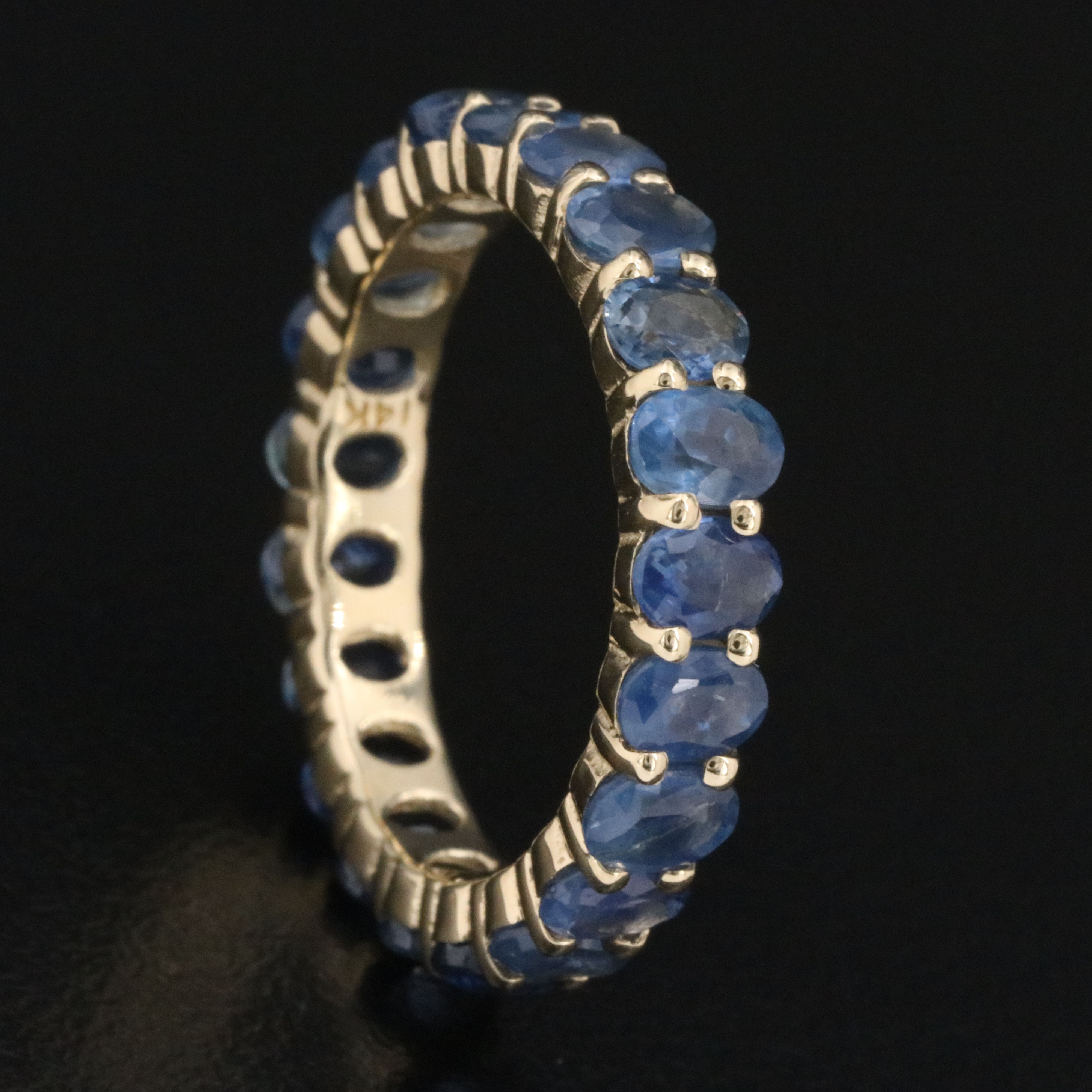 14K 5.51 CTW Sapphire Eternity Band with IGI Jewelry Report