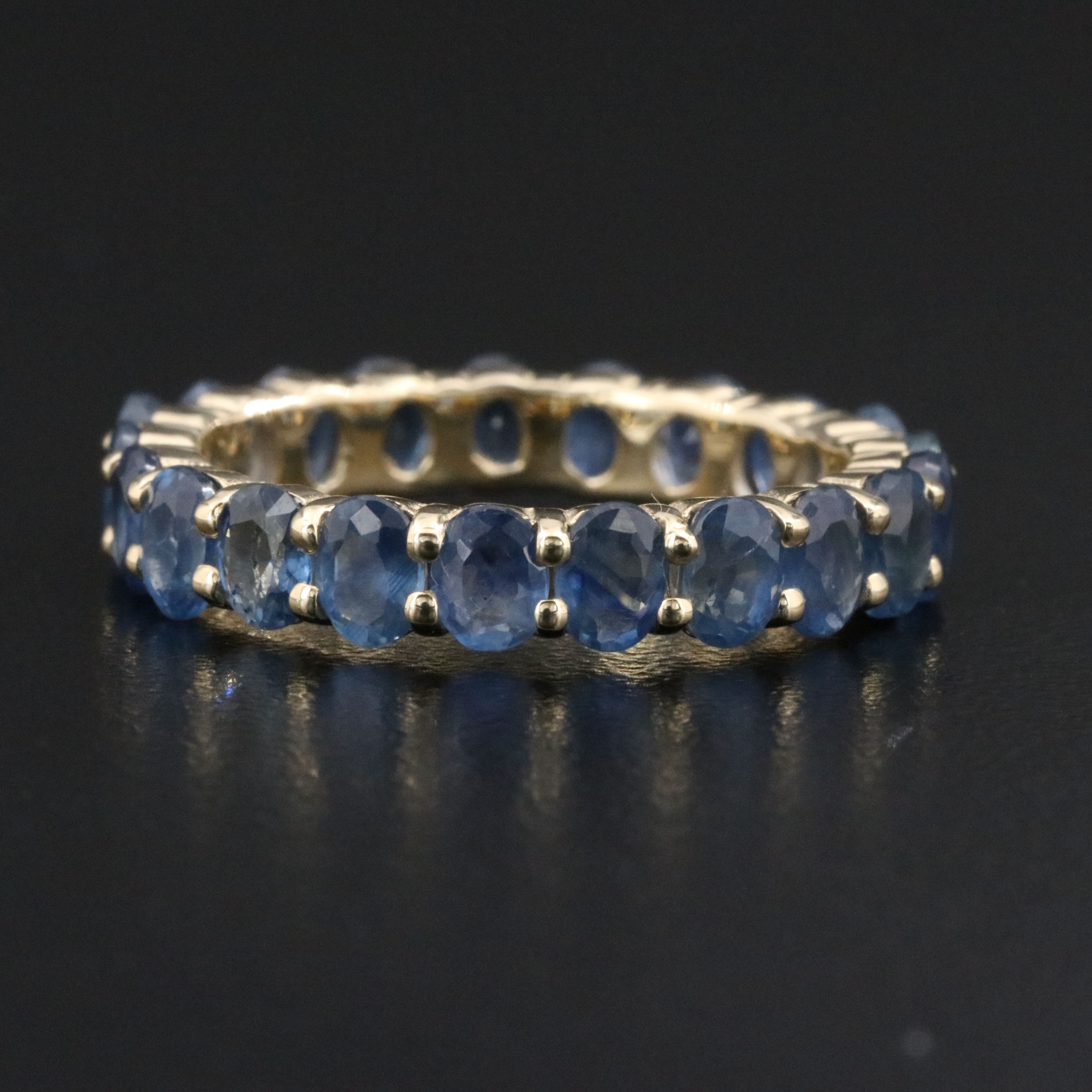 14K 5.51 CTW Sapphire Eternity Band with IGI Jewelry Report