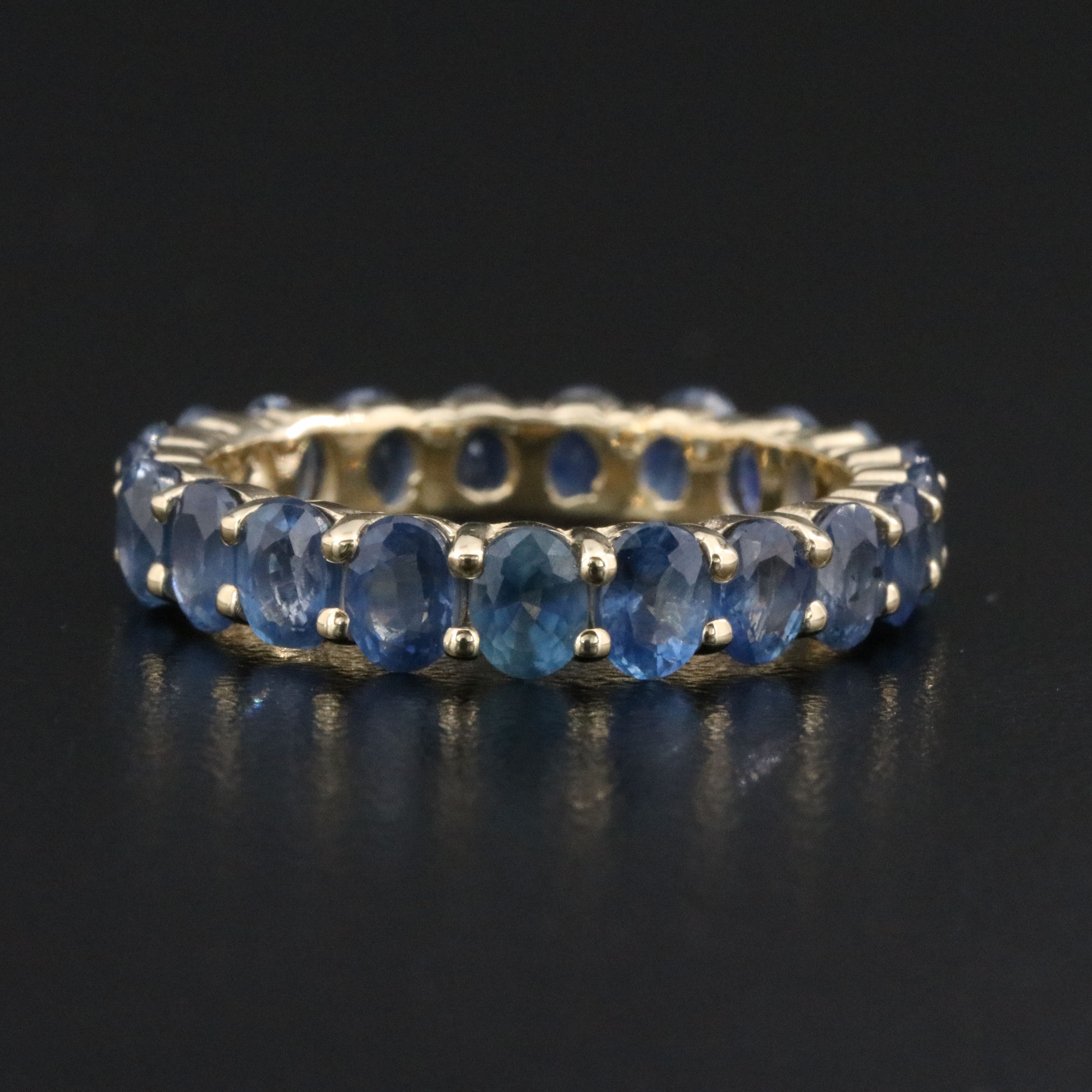14K 5.51 CTW Sapphire Eternity Band with IGI Jewelry Report