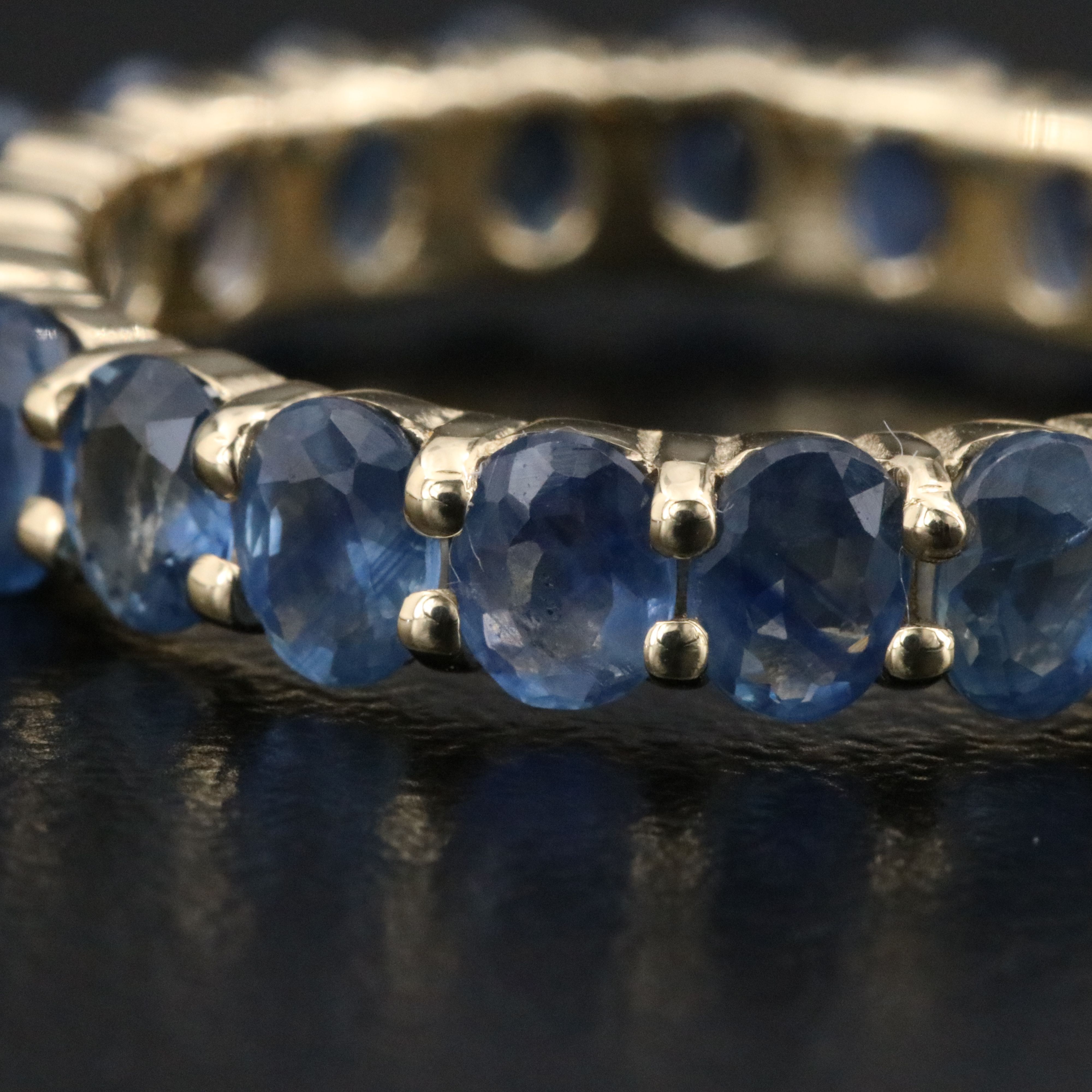 14K 5.51 CTW Sapphire Eternity Band with IGI Jewelry Report