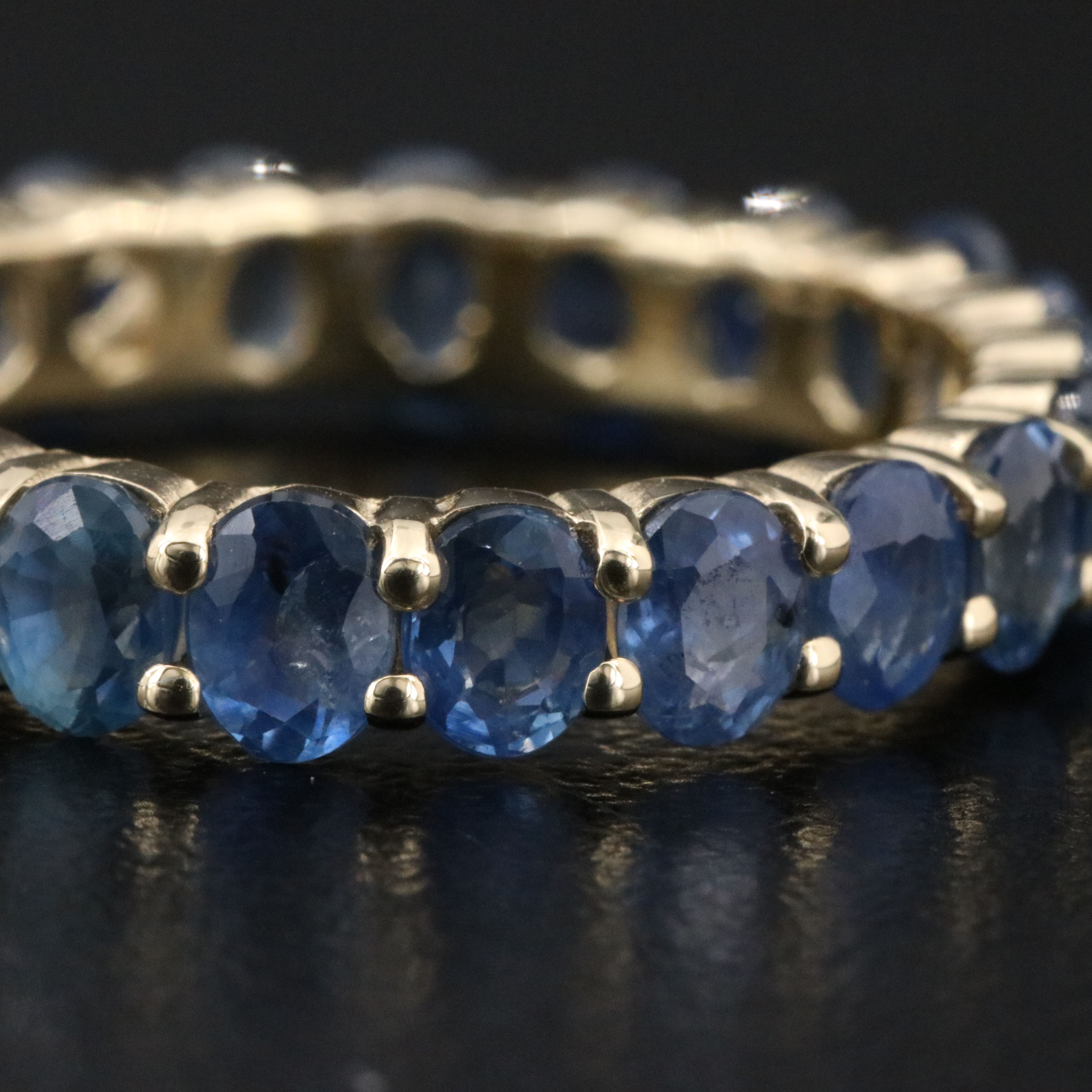 14K 5.51 CTW Sapphire Eternity Band with IGI Jewelry Report