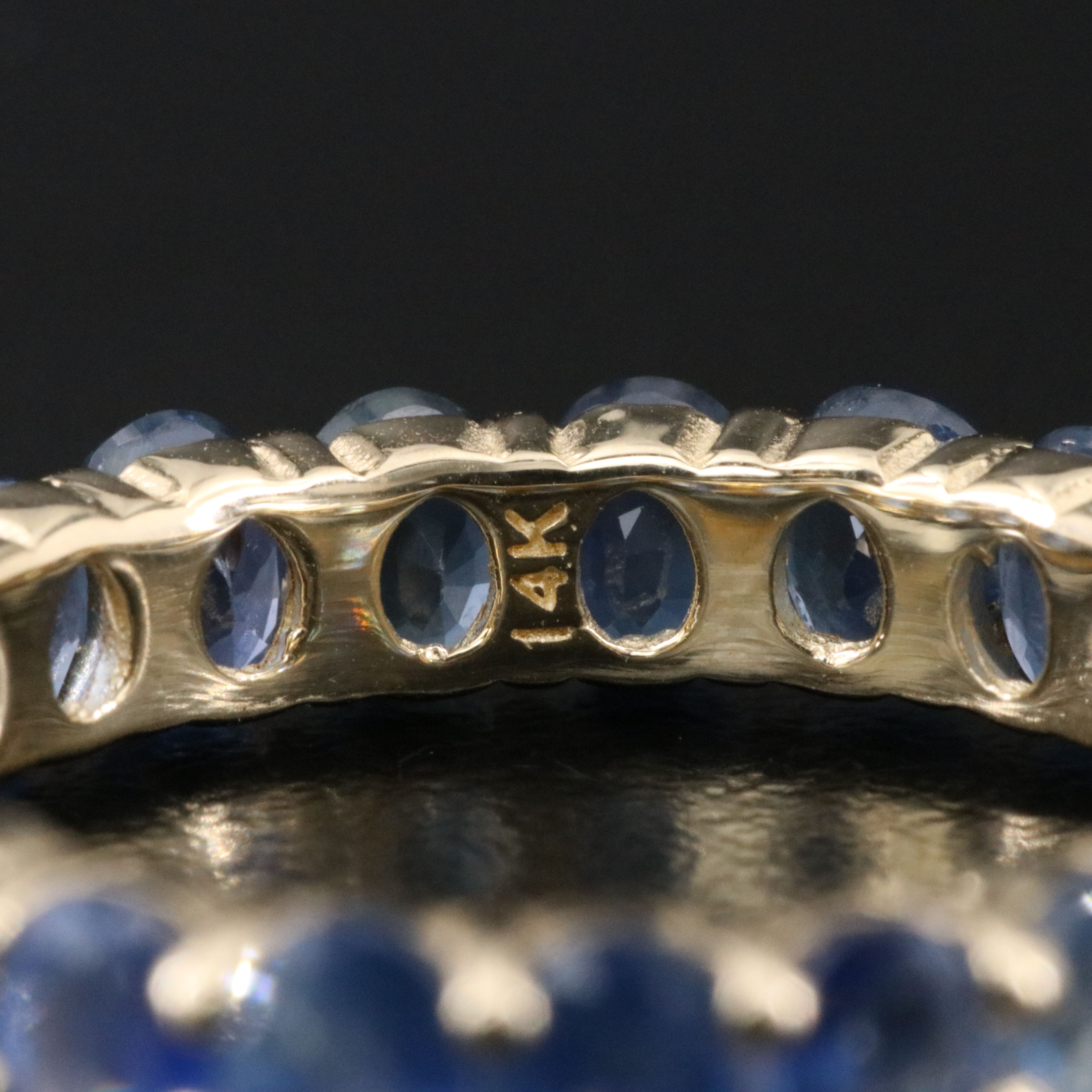 14K 5.51 CTW Sapphire Eternity Band with IGI Jewelry Report