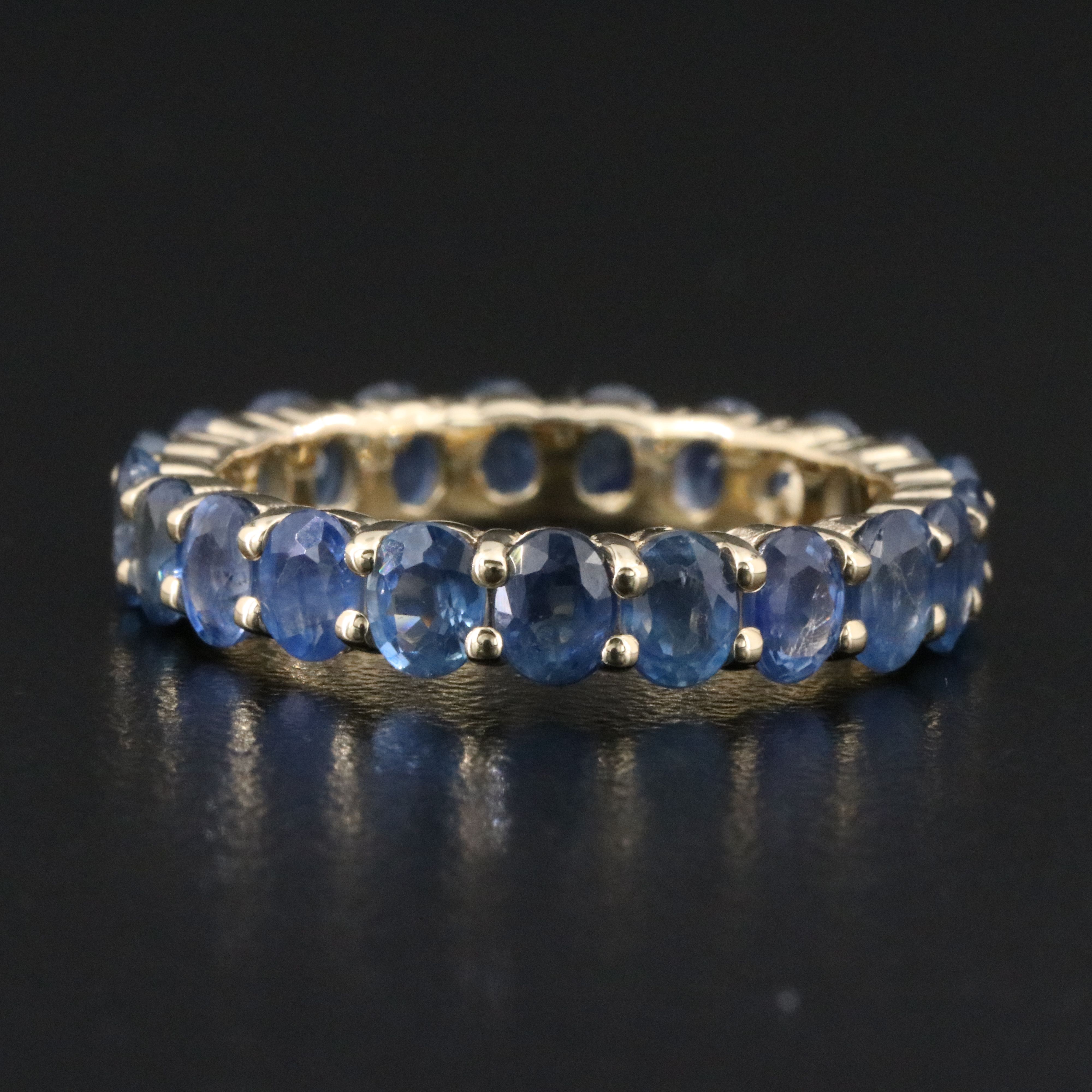 14K 5.51 CTW Sapphire Eternity Band with IGI Jewelry Report