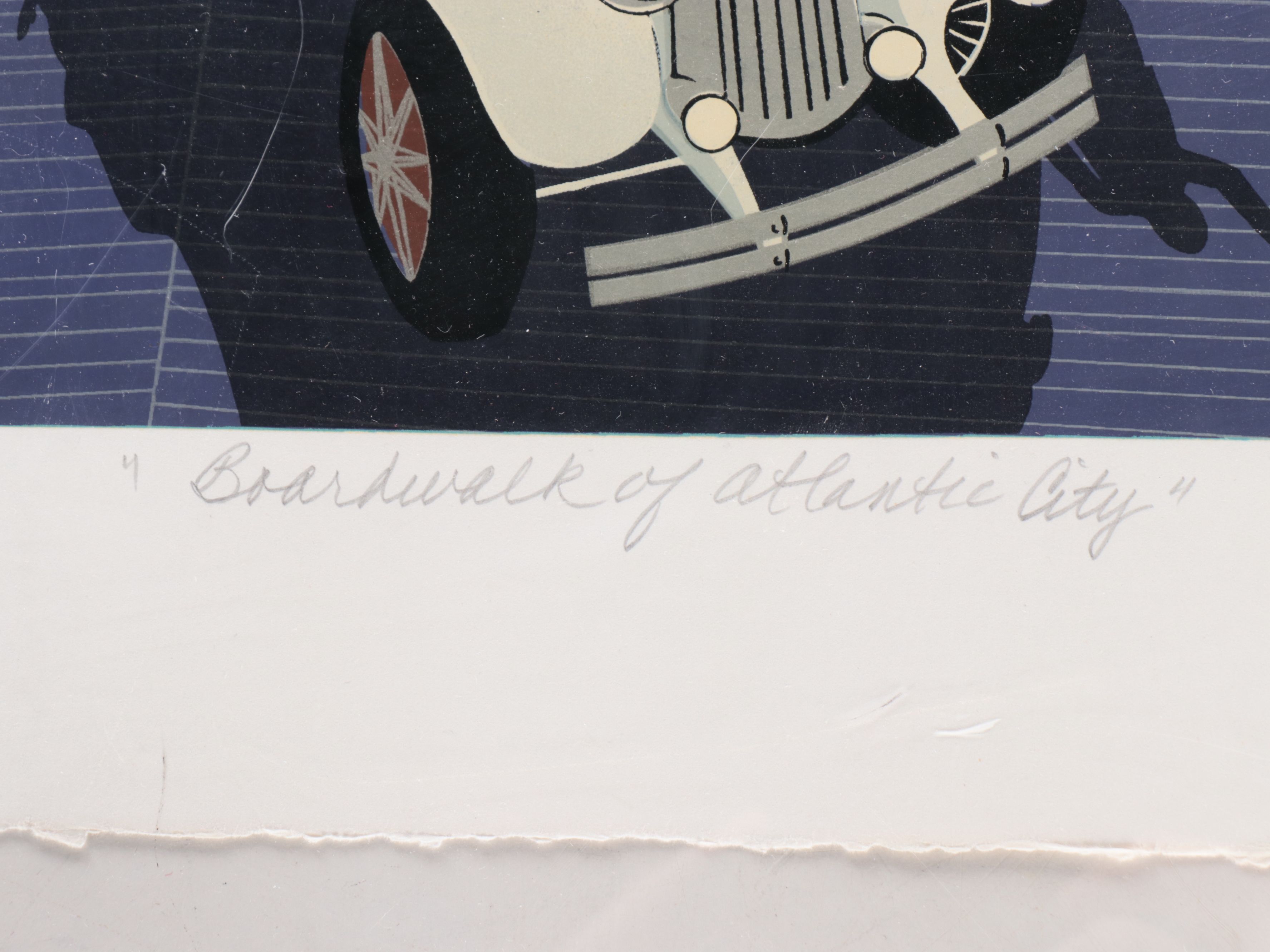 Melanie Taylor Kent Serigraph "Boardwalk of Atlantic City," 1986