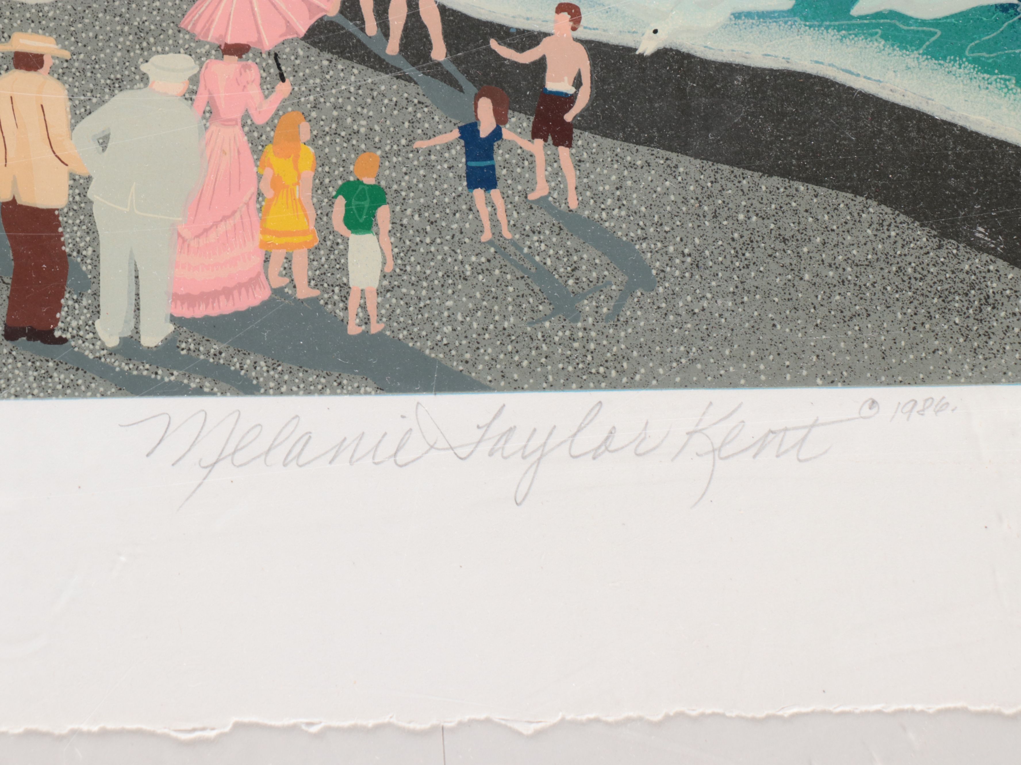 Melanie Taylor Kent Serigraph "Boardwalk of Atlantic City," 1986