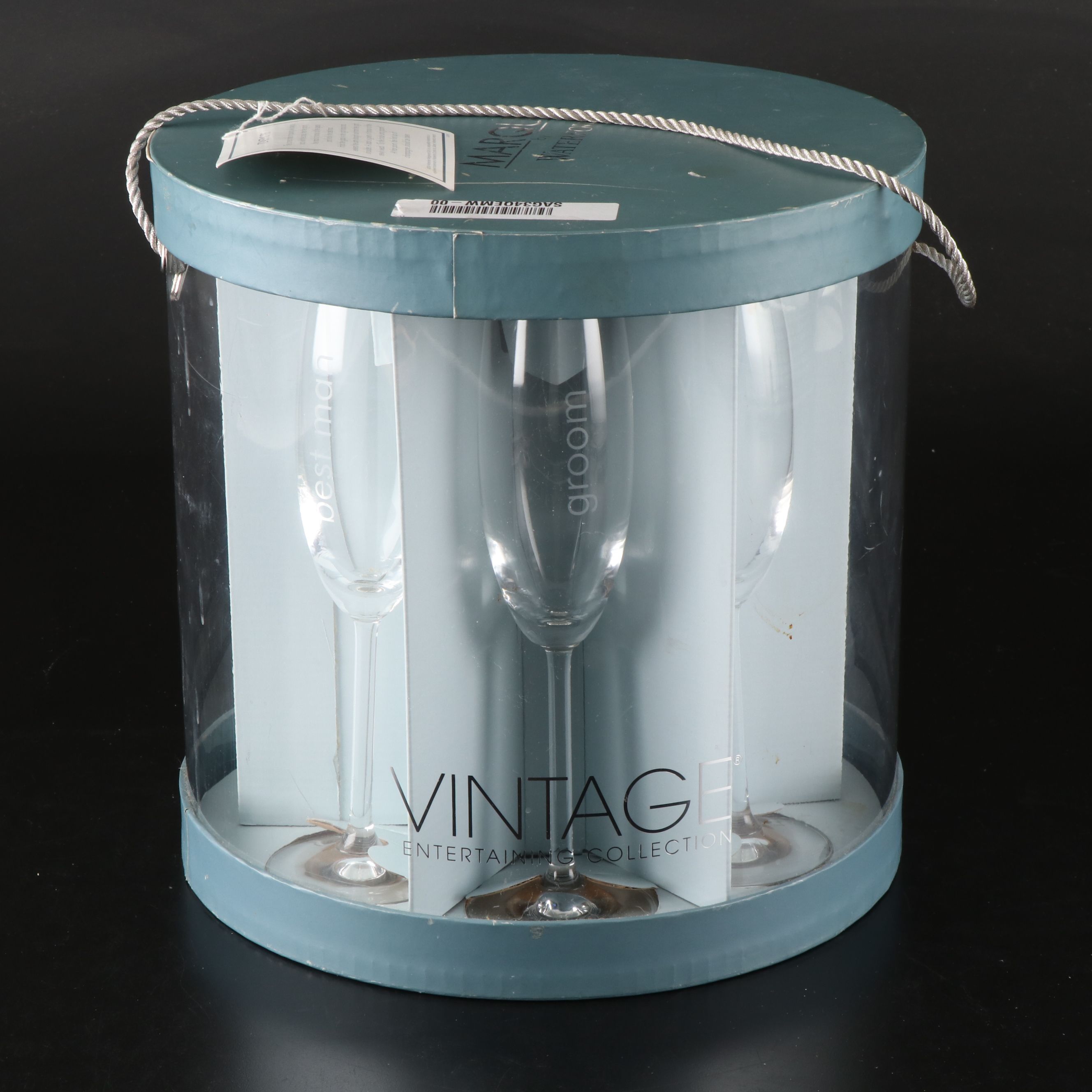 Marquis by Waterford "Wedding Toasts" Etched Crystal Champagne Flutes