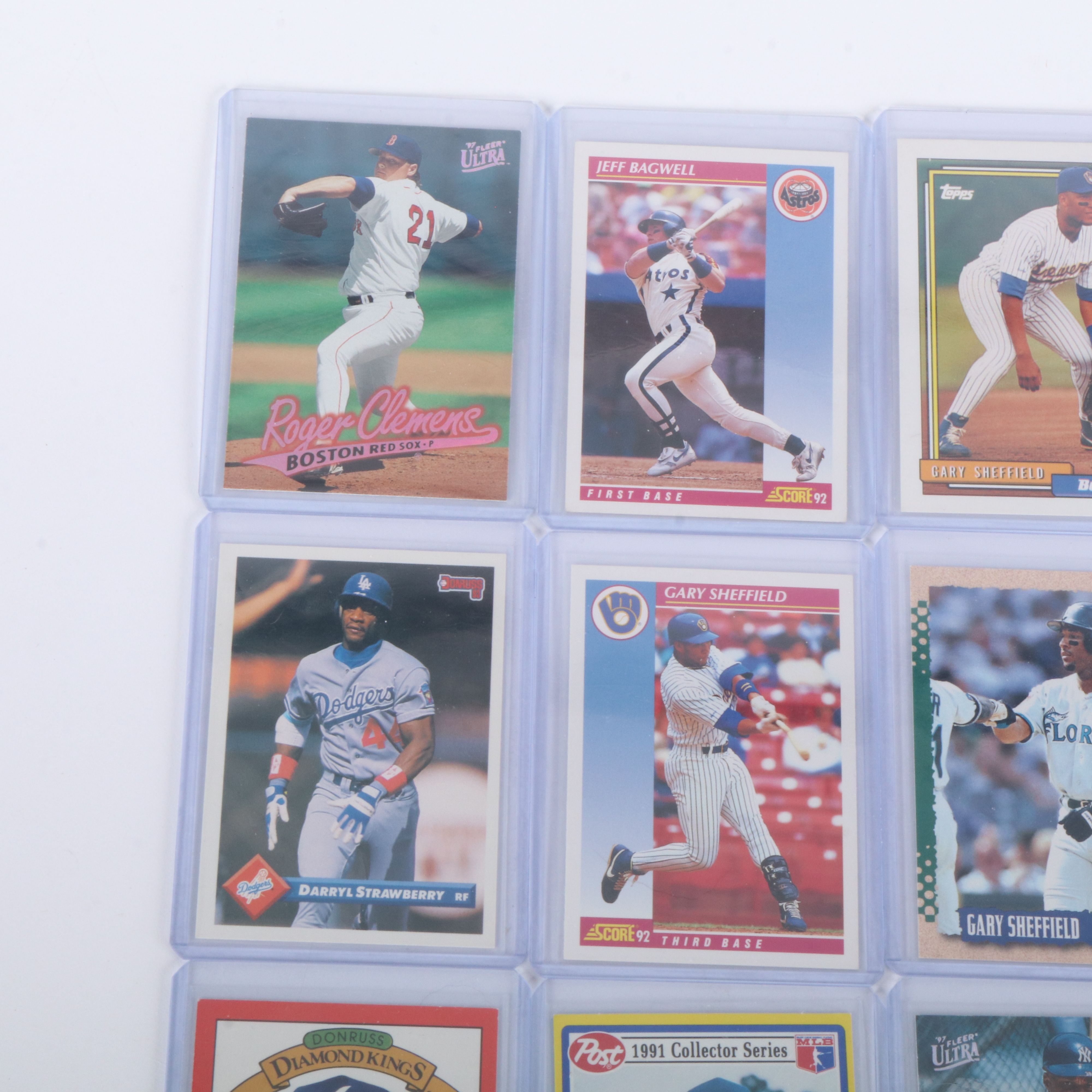 Donruss with Other Baseball Cards Featuring John Smoltz, Pedro Martinez, & More