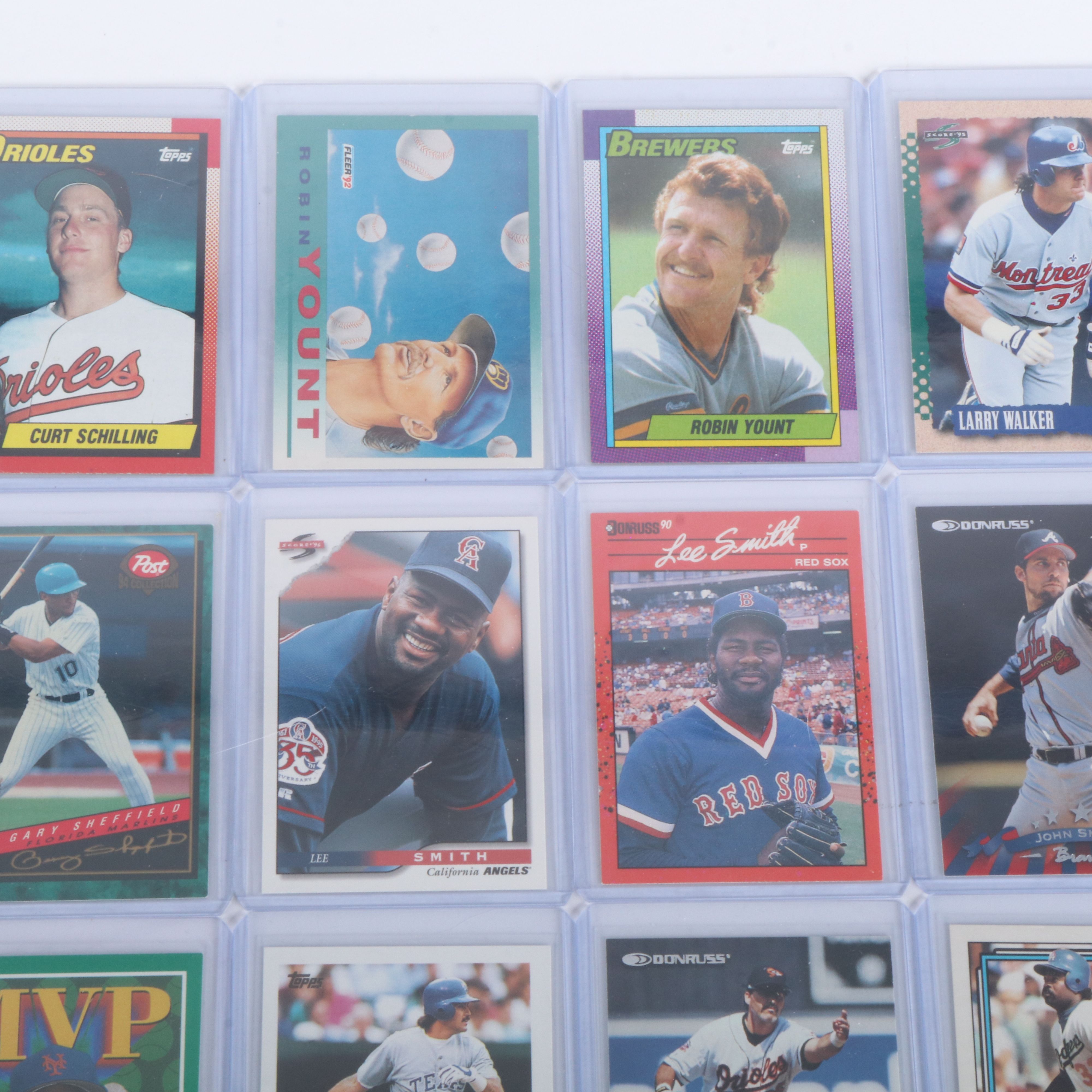 Donruss with Other Baseball Cards Featuring John Smoltz, Pedro Martinez, & More