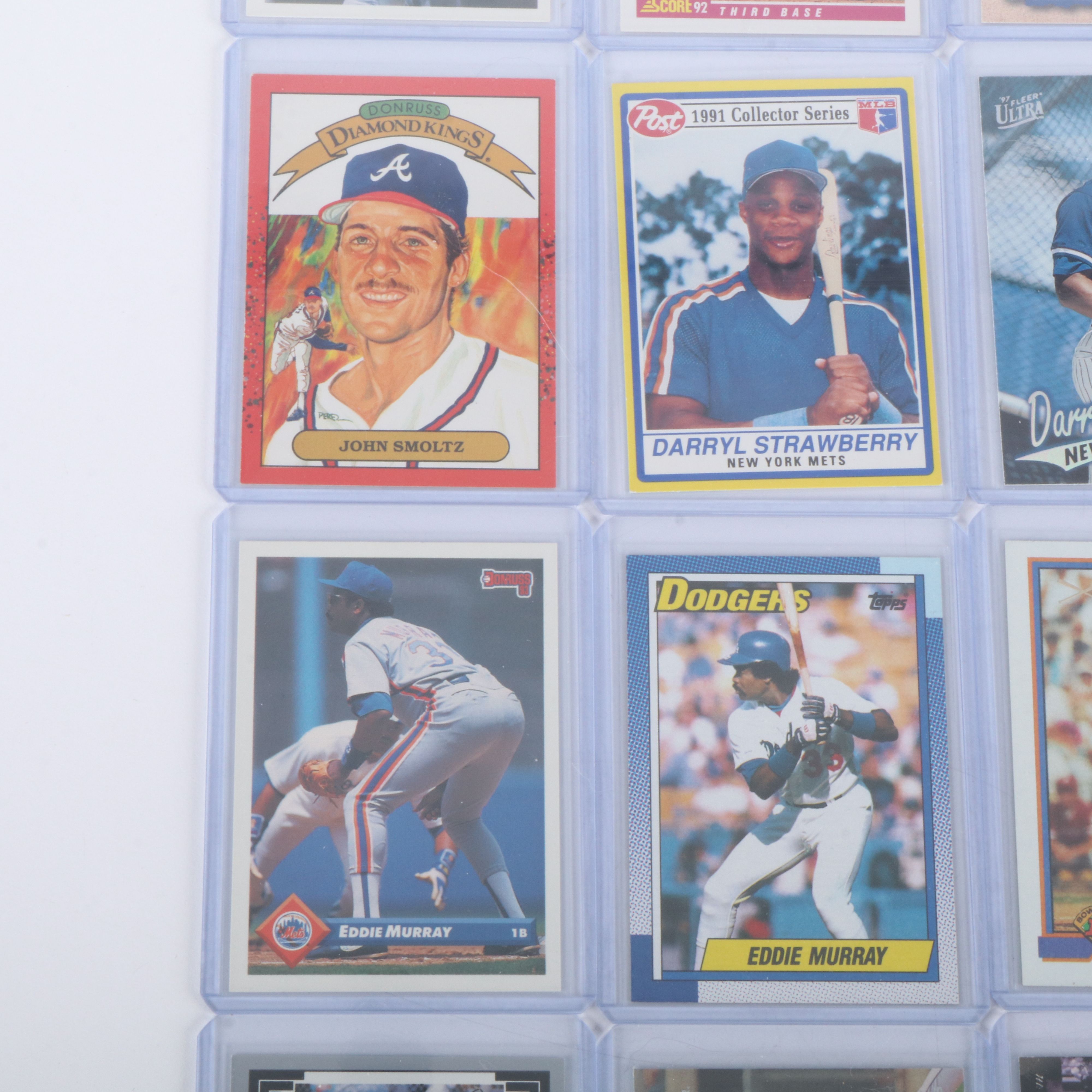 Donruss with Other Baseball Cards Featuring John Smoltz, Pedro Martinez, & More