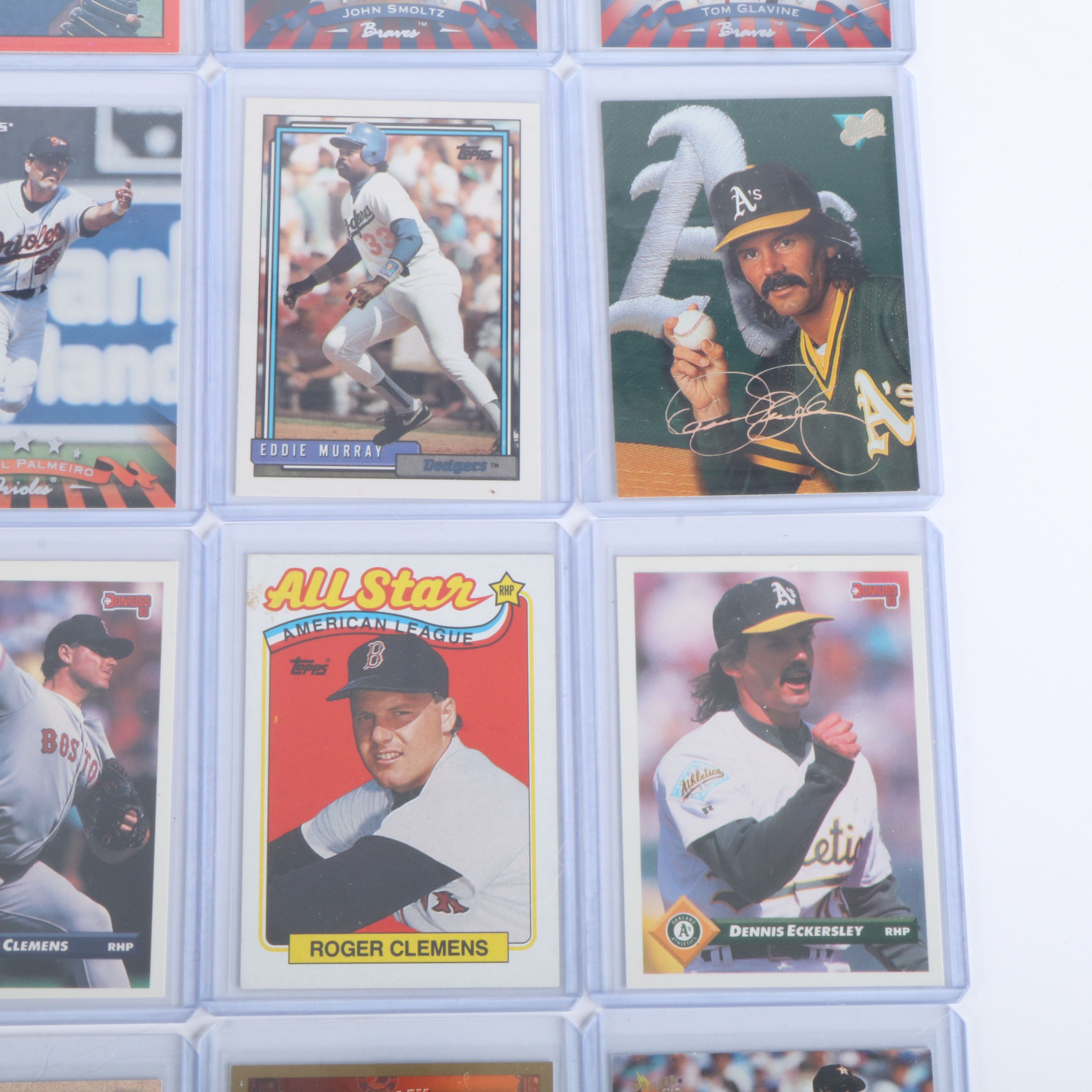 Donruss with Other Baseball Cards Featuring John Smoltz, Pedro Martinez, & More