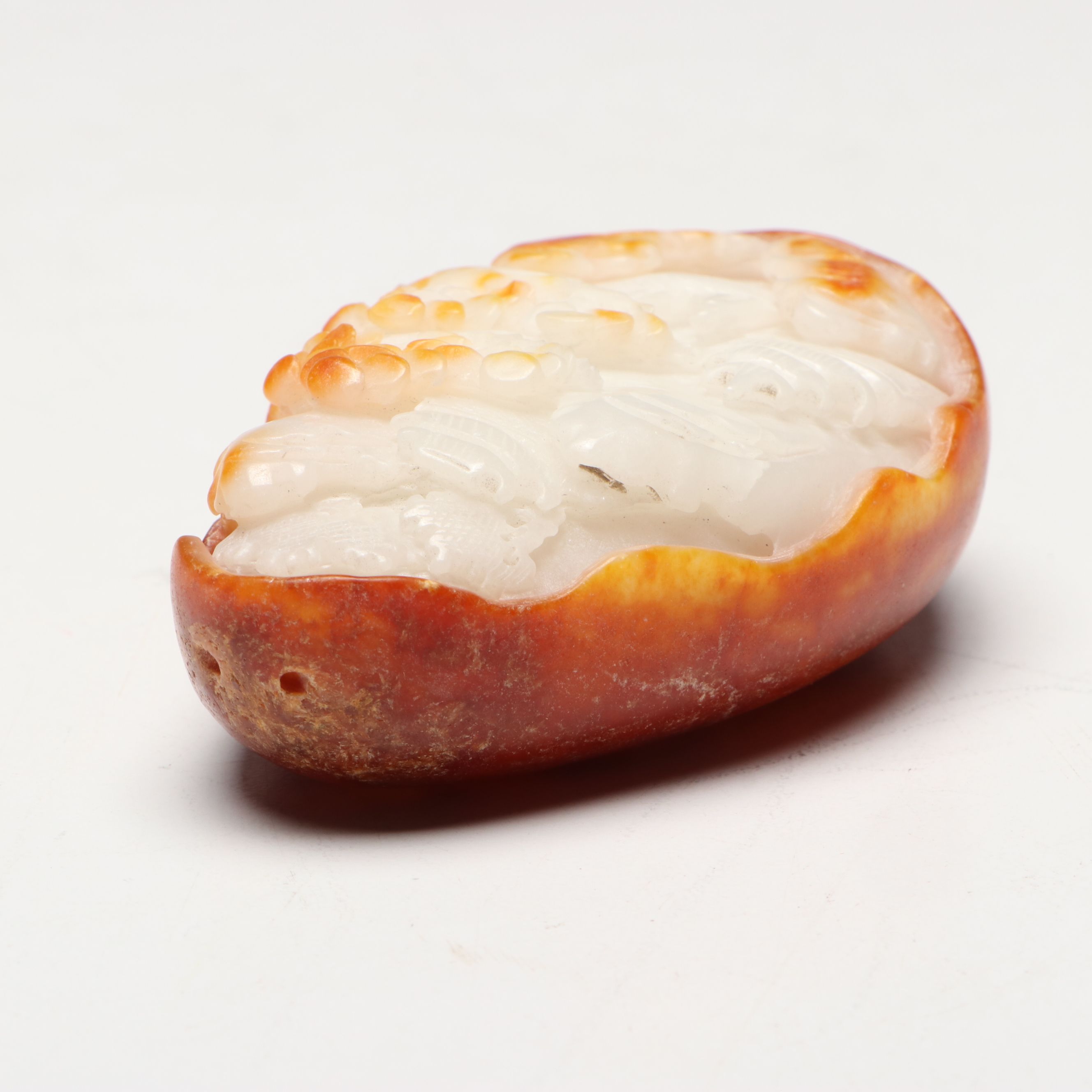 Chinese Egg-Shaped Jadeite Carving