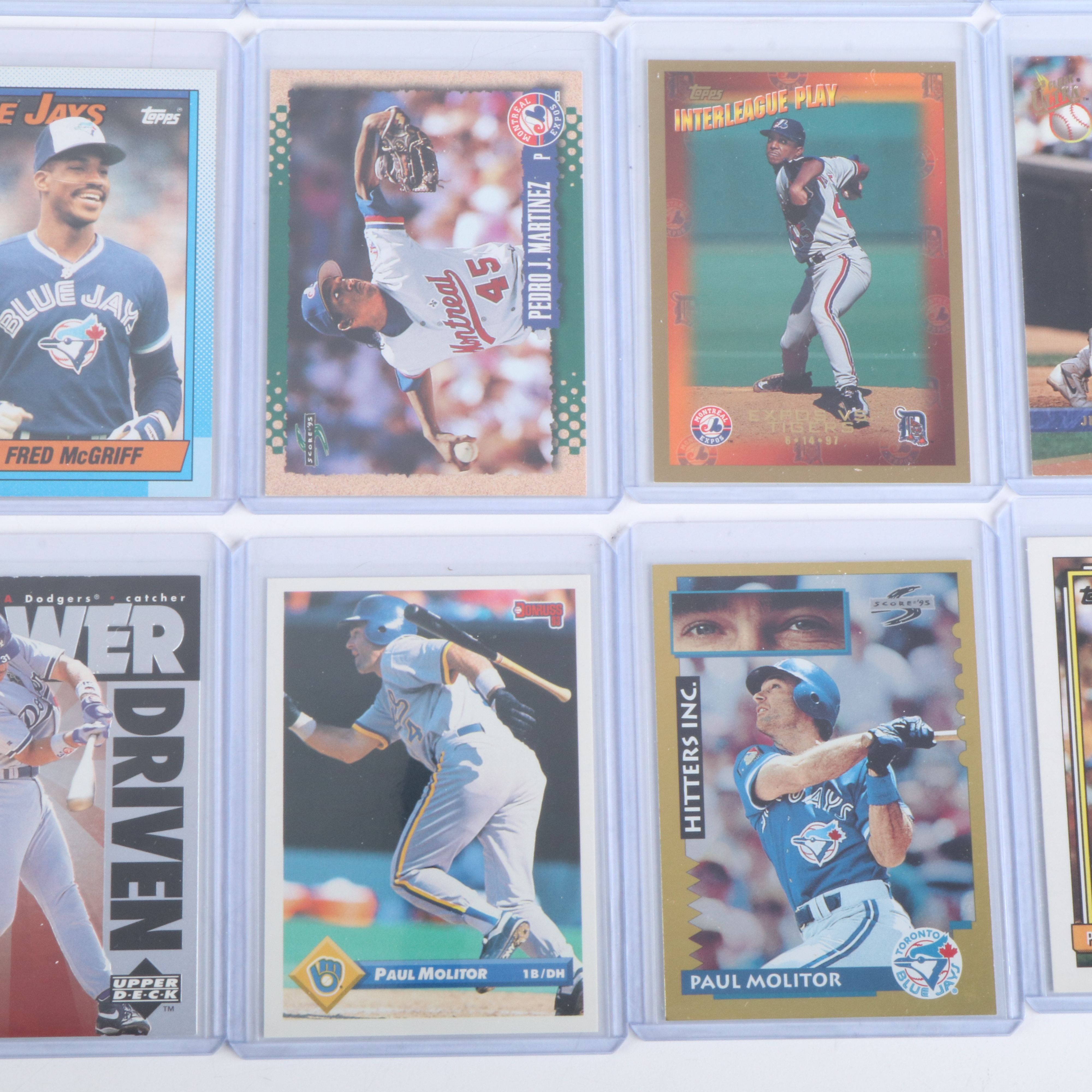 Donruss with Other Baseball Cards Featuring John Smoltz, Pedro Martinez, & More