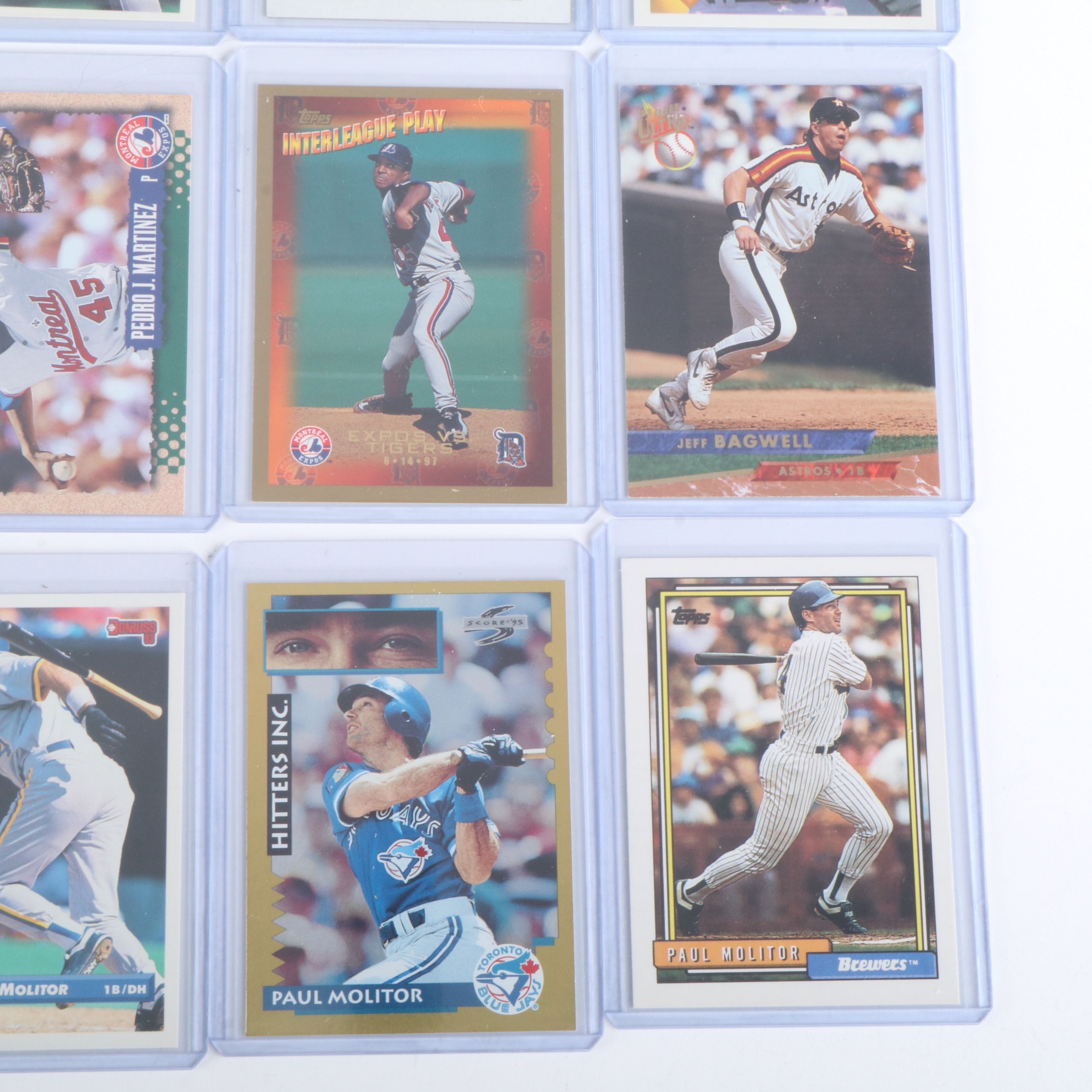Donruss with Other Baseball Cards Featuring John Smoltz, Pedro Martinez, & More