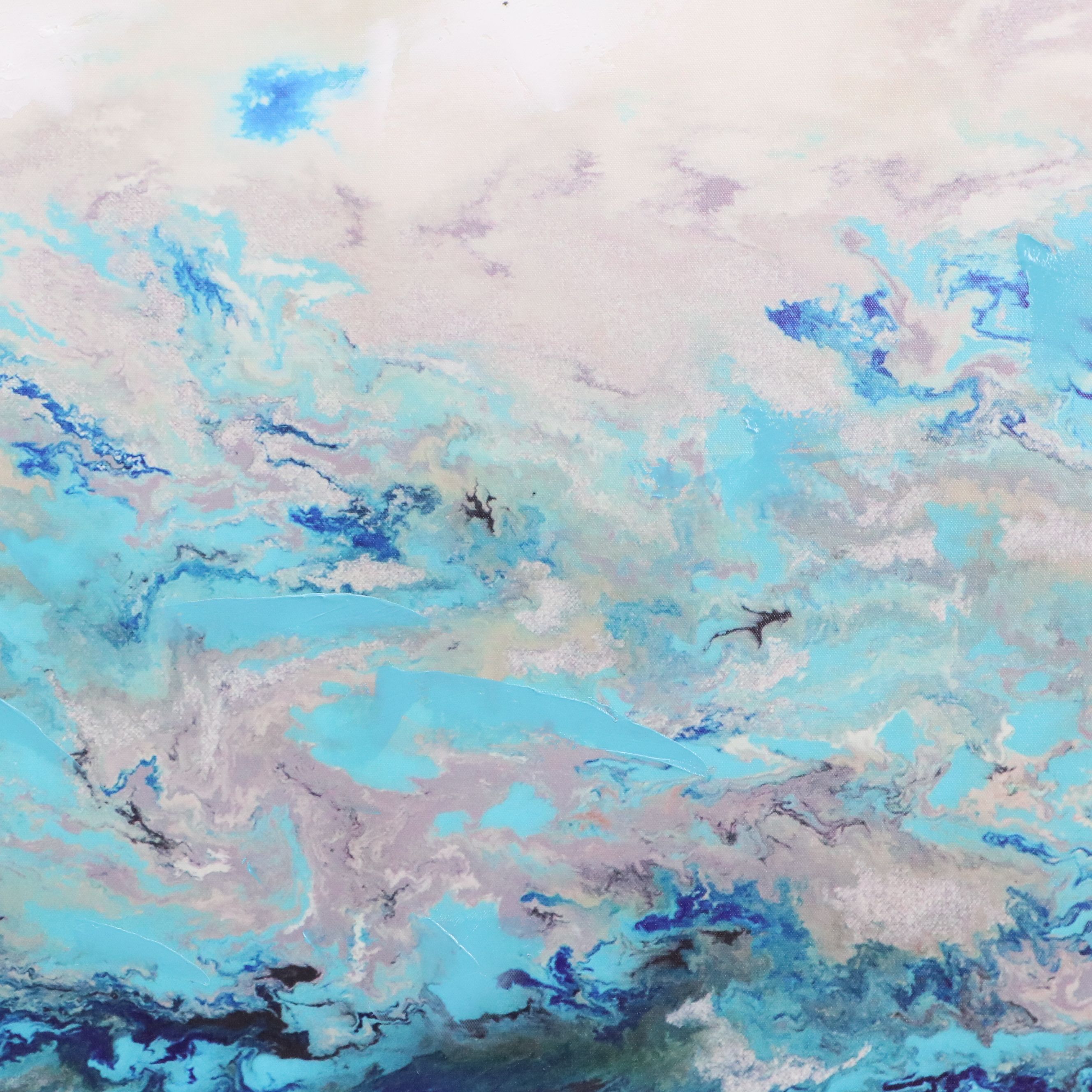 Embellished Abstract Gicleé on Canvas, 21st Century