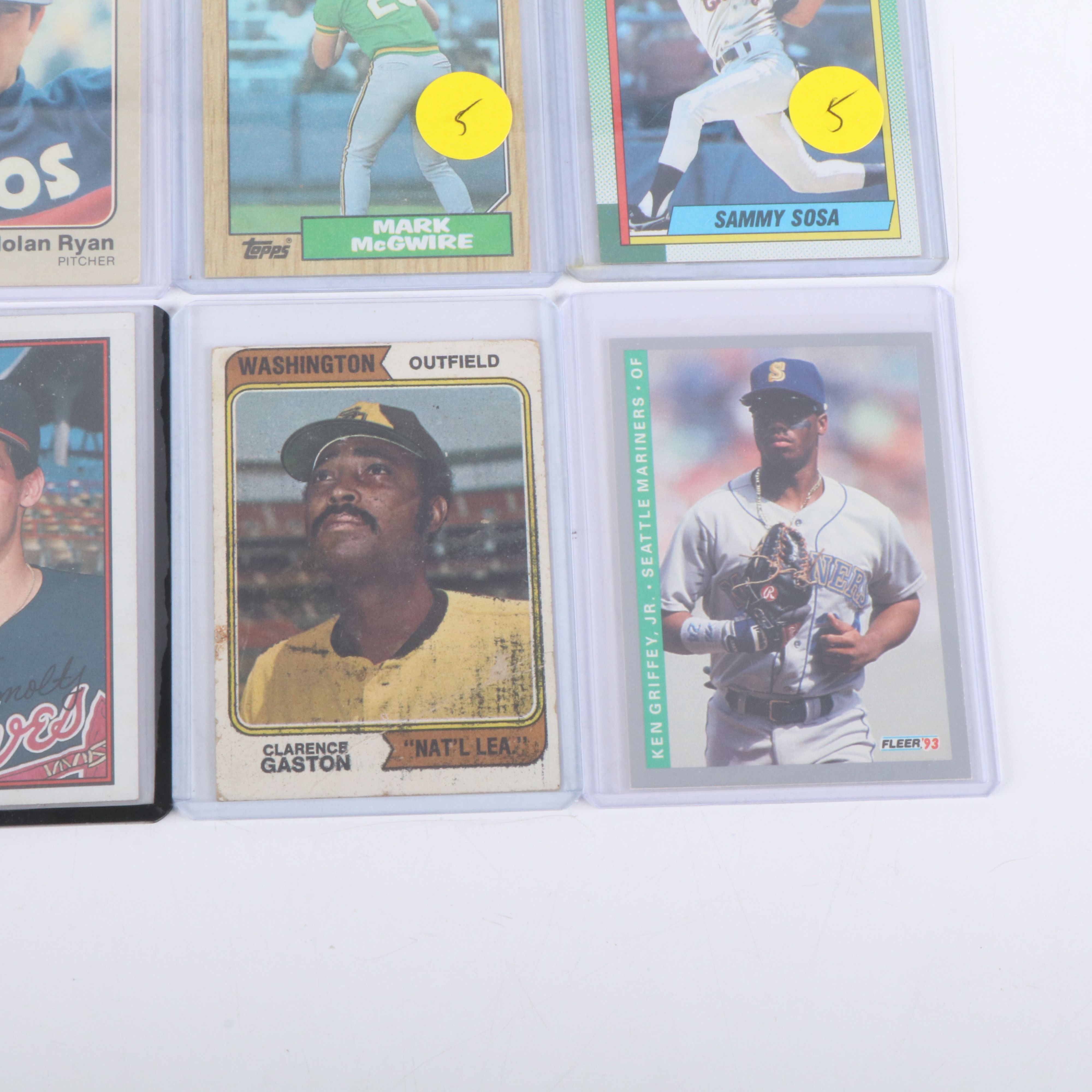 Donruss with Other Baseball Cards Featuring Nolan Ryan and Ken Griffey Jr.