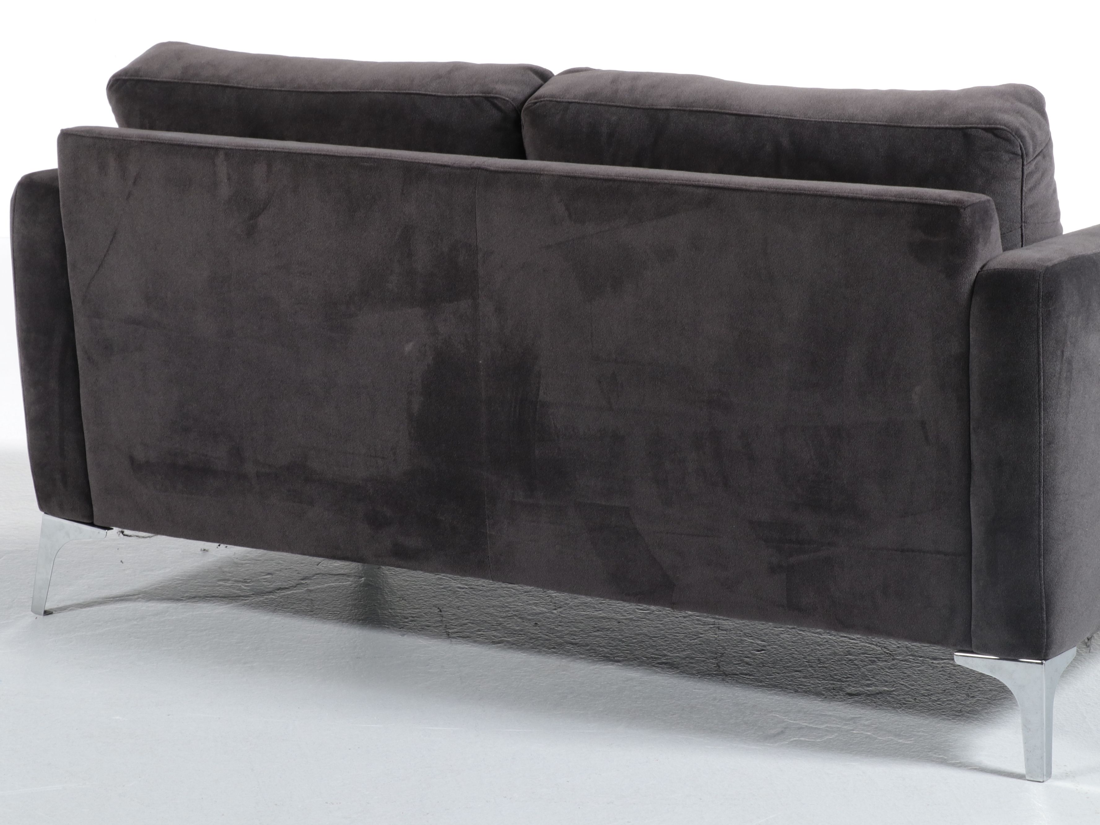 Natuzzi Contemporary Velvet Loveseat