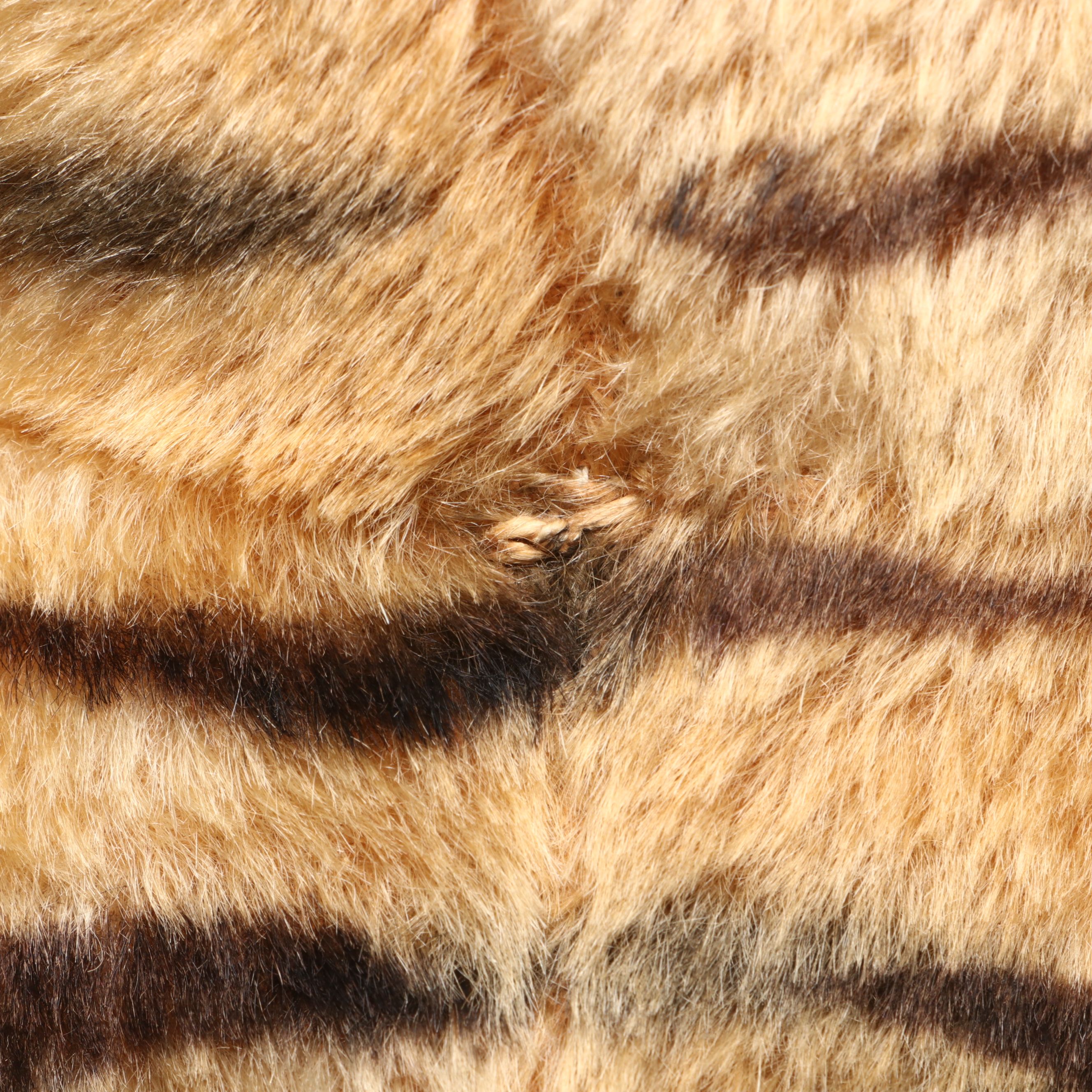 Steiff Mohair Plush Reclining Tiger Cub, Mid-20th Century