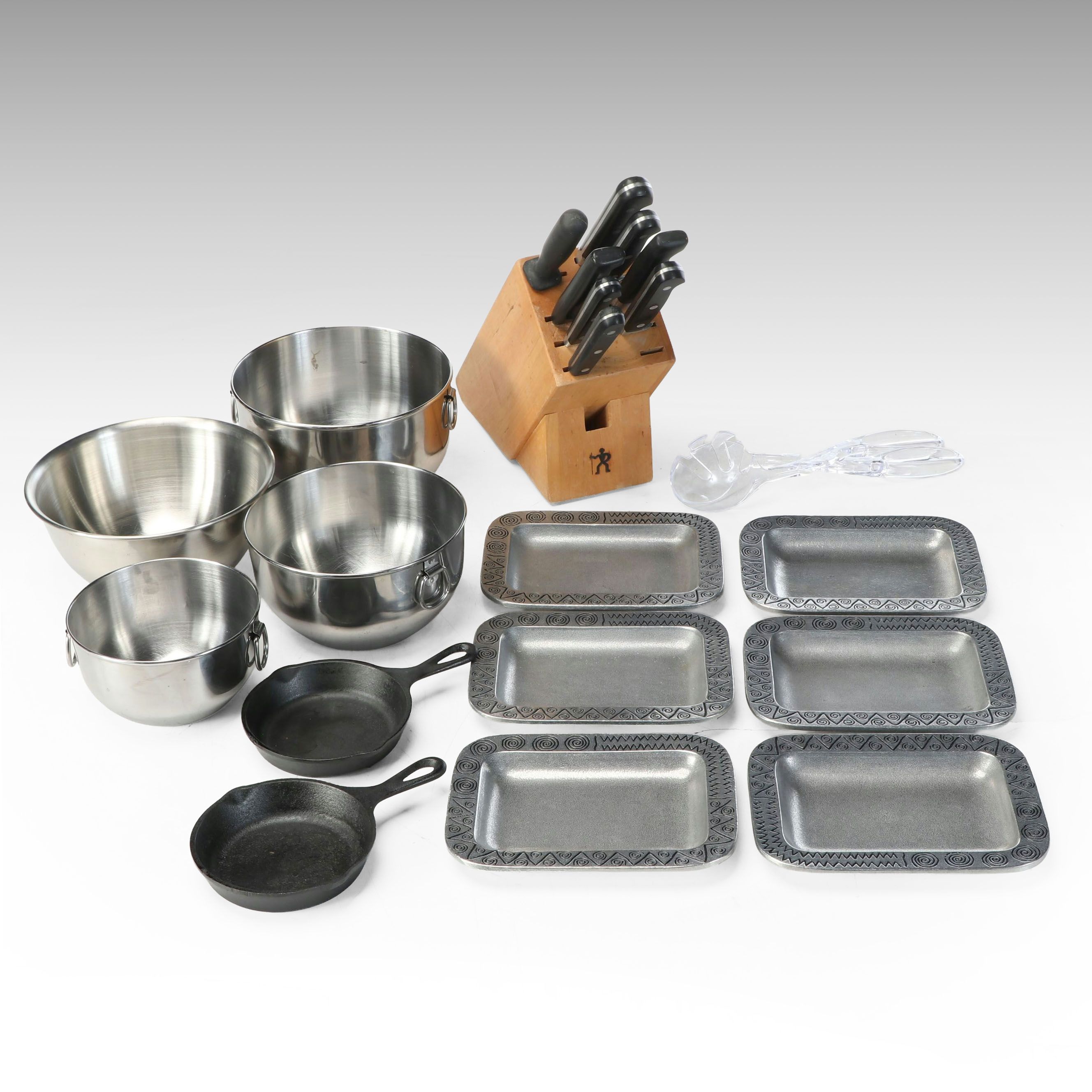 Wilton Platters, Lodge Skillets, Faberware Mixing Bowls and More