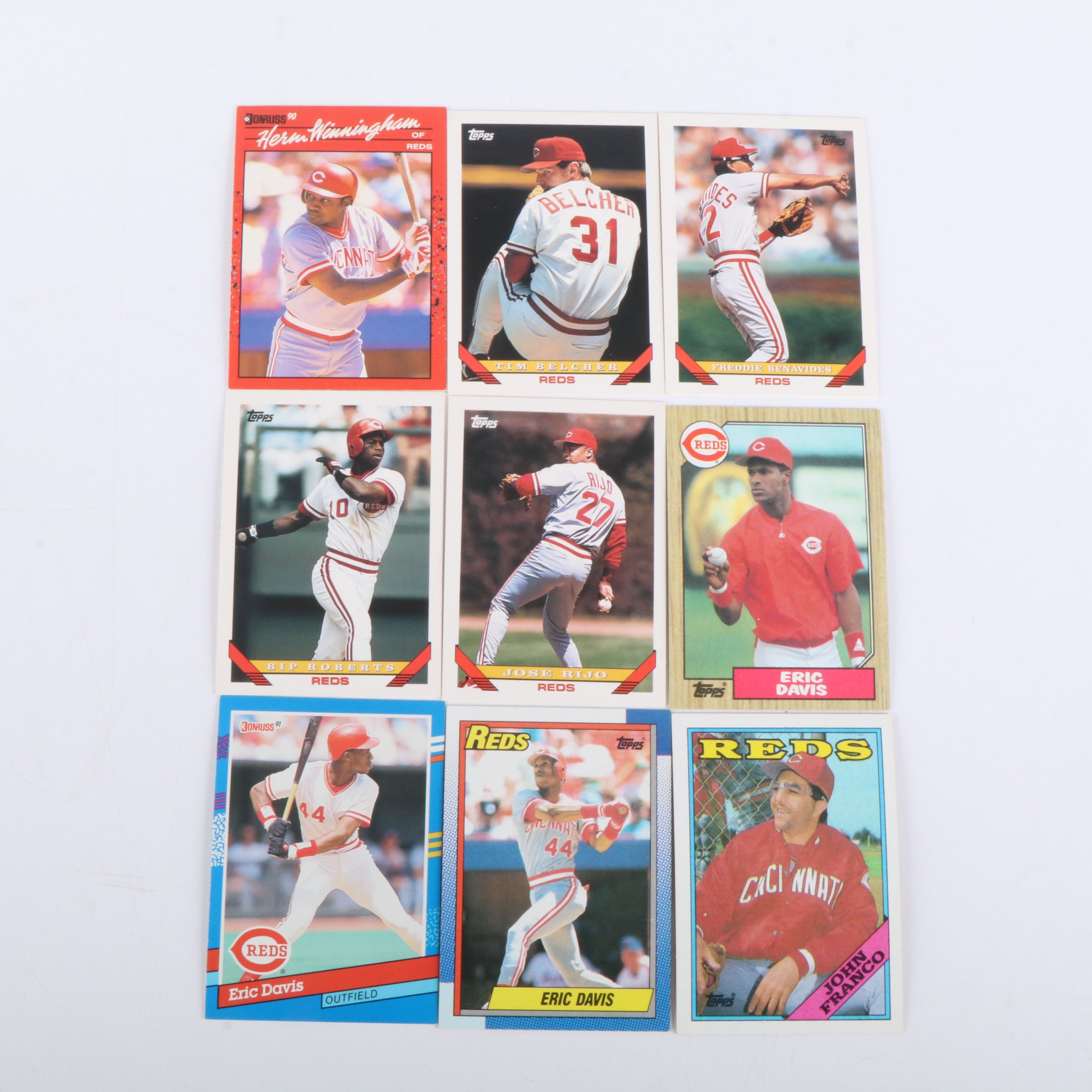 Cincinnati Reds Baseball Card Collection Featuring Frank Robinson & Barry Larkin