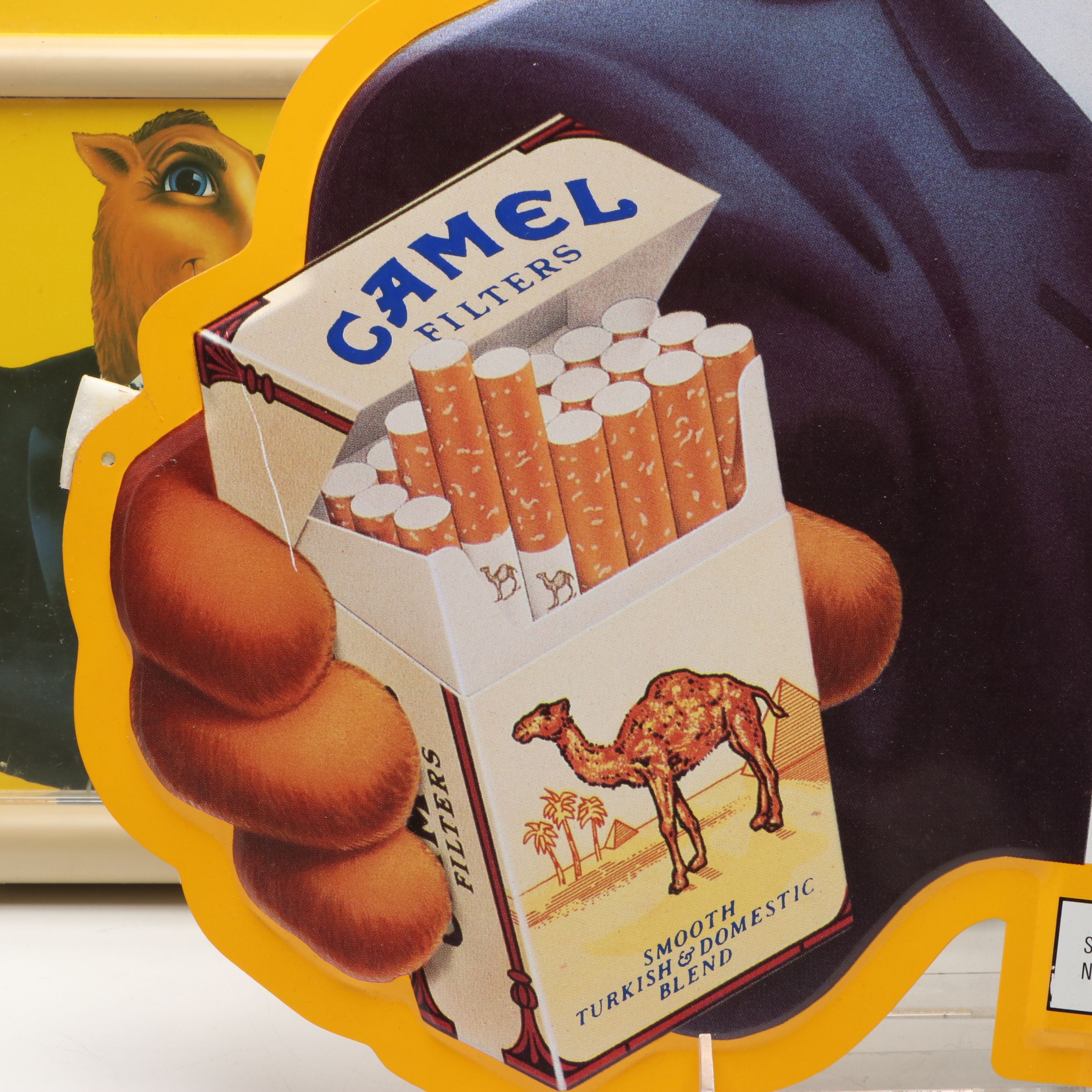 Camel Advertising Wall Clock and Thermometer Sign, 1990s