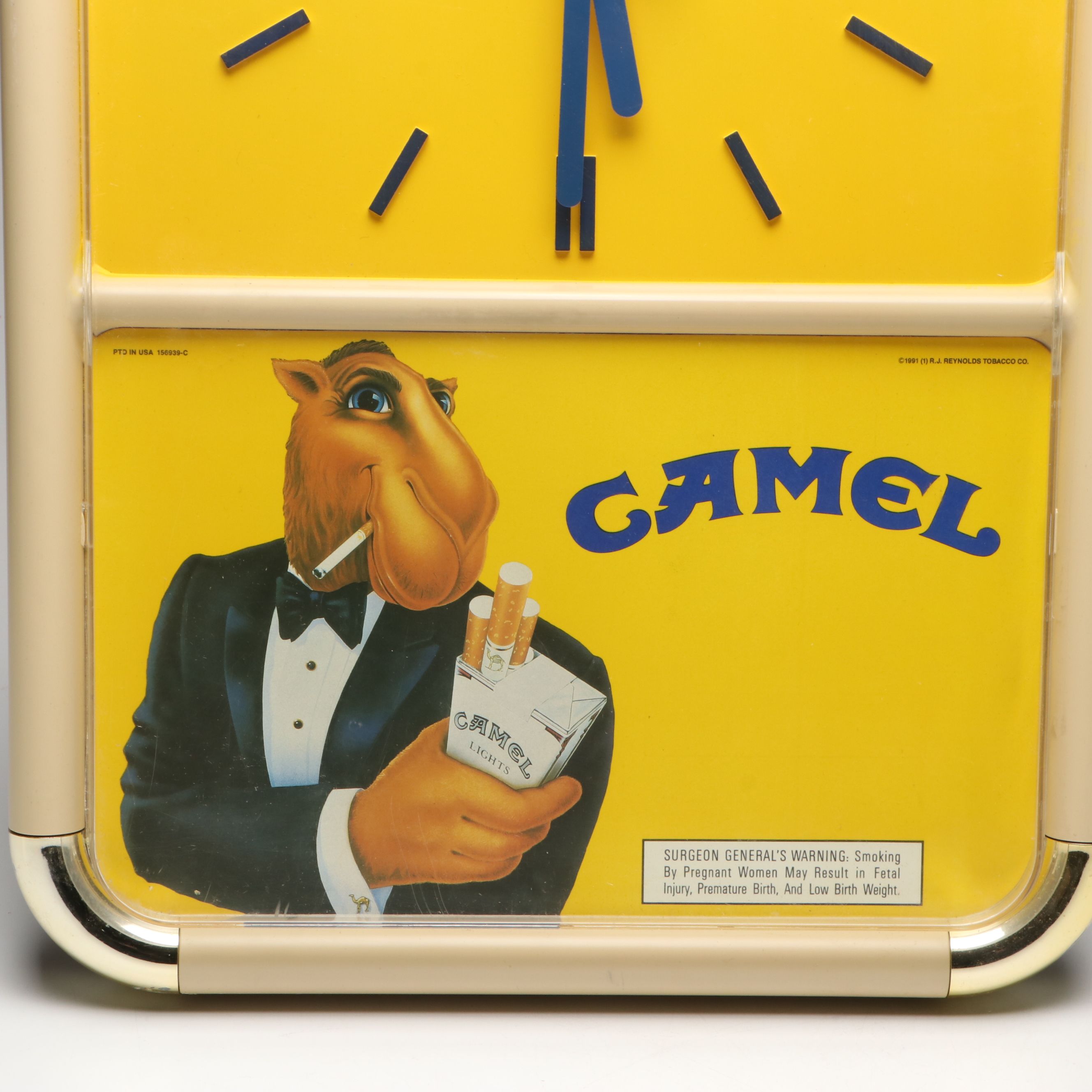 Camel Advertising Wall Clock and Thermometer Sign, 1990s