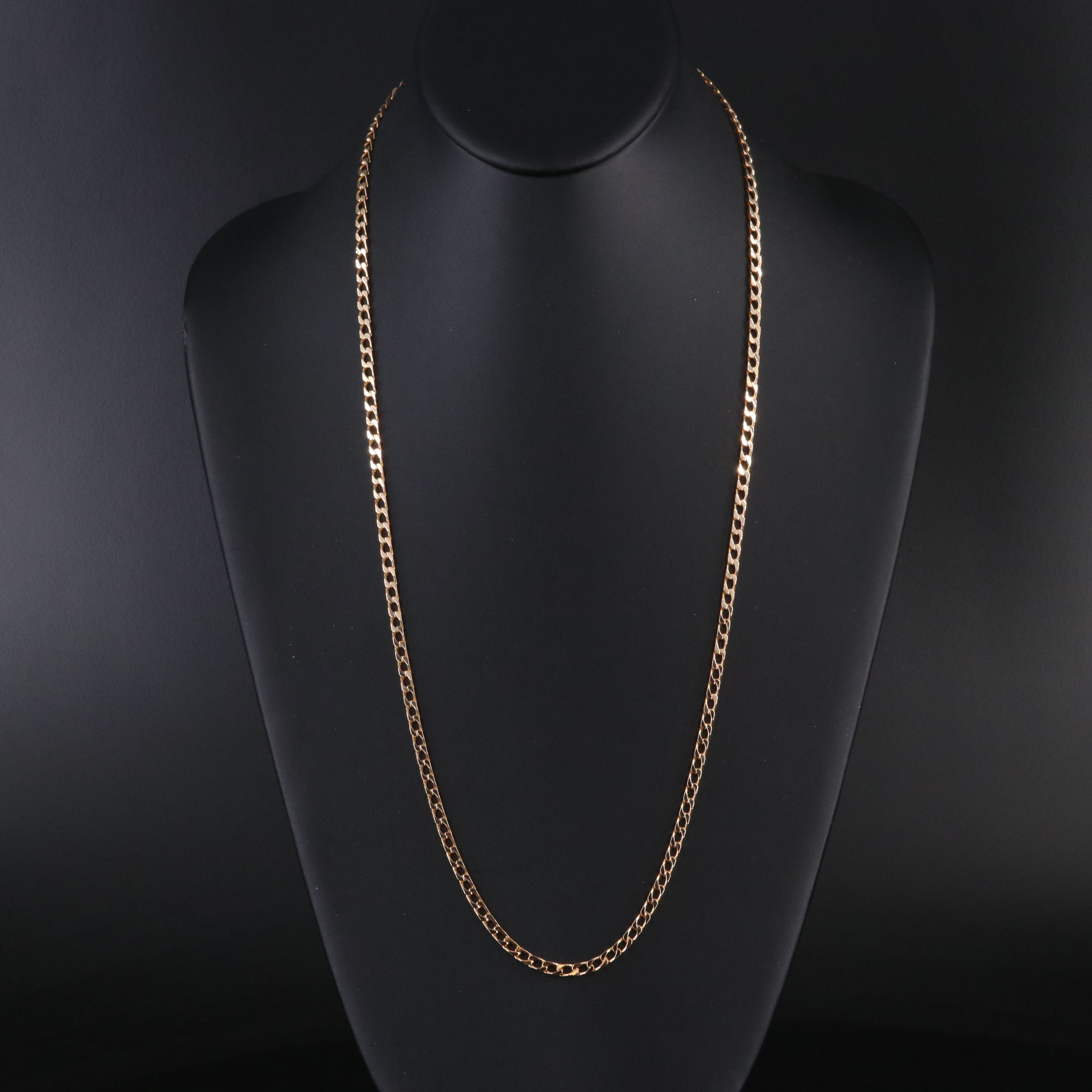 14K Fancy Curb Chain Necklace