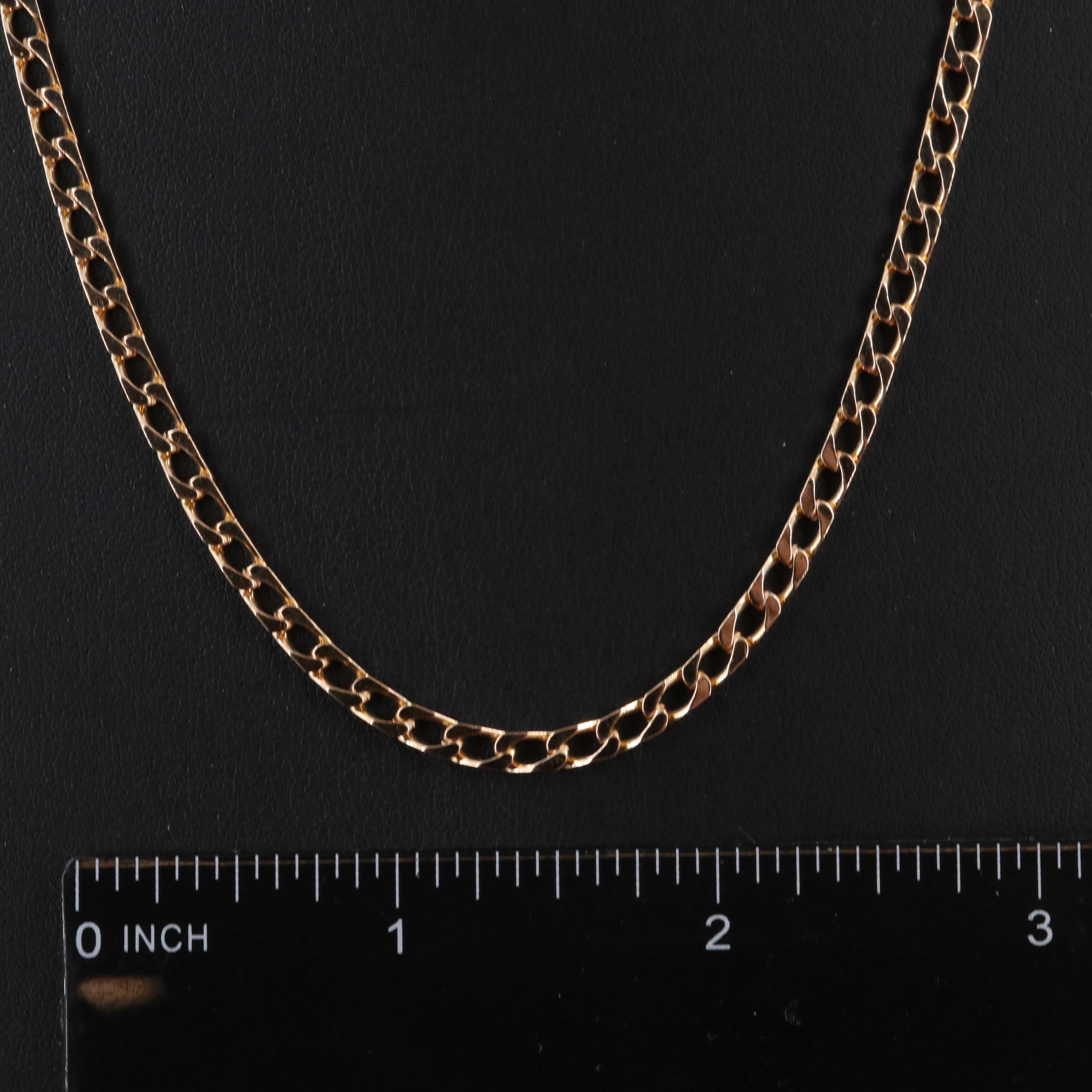 14K Fancy Curb Chain Necklace