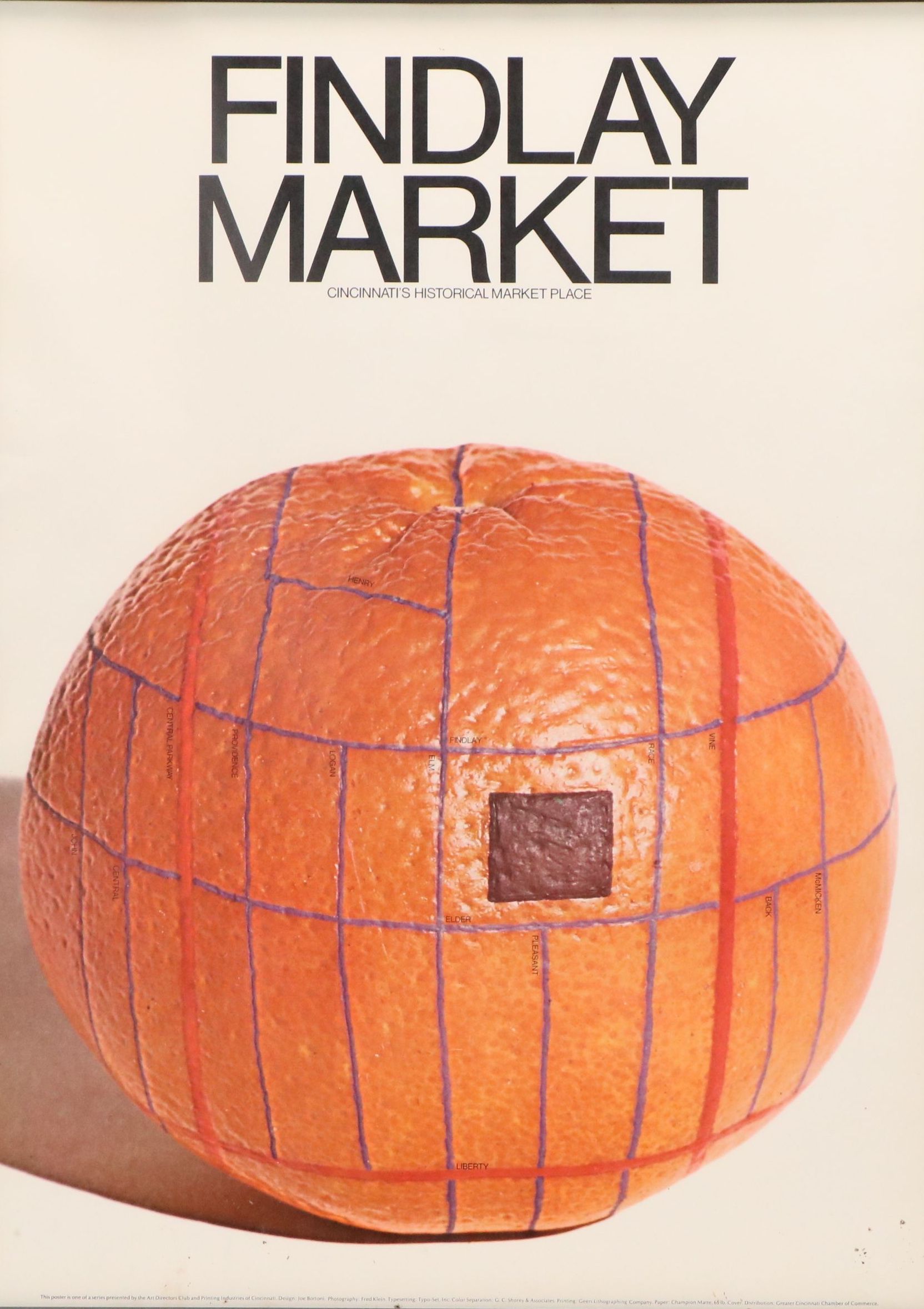 Lithograph Poster "Findlay Market: Cincinnati's Historical Marketplace," 20th C.