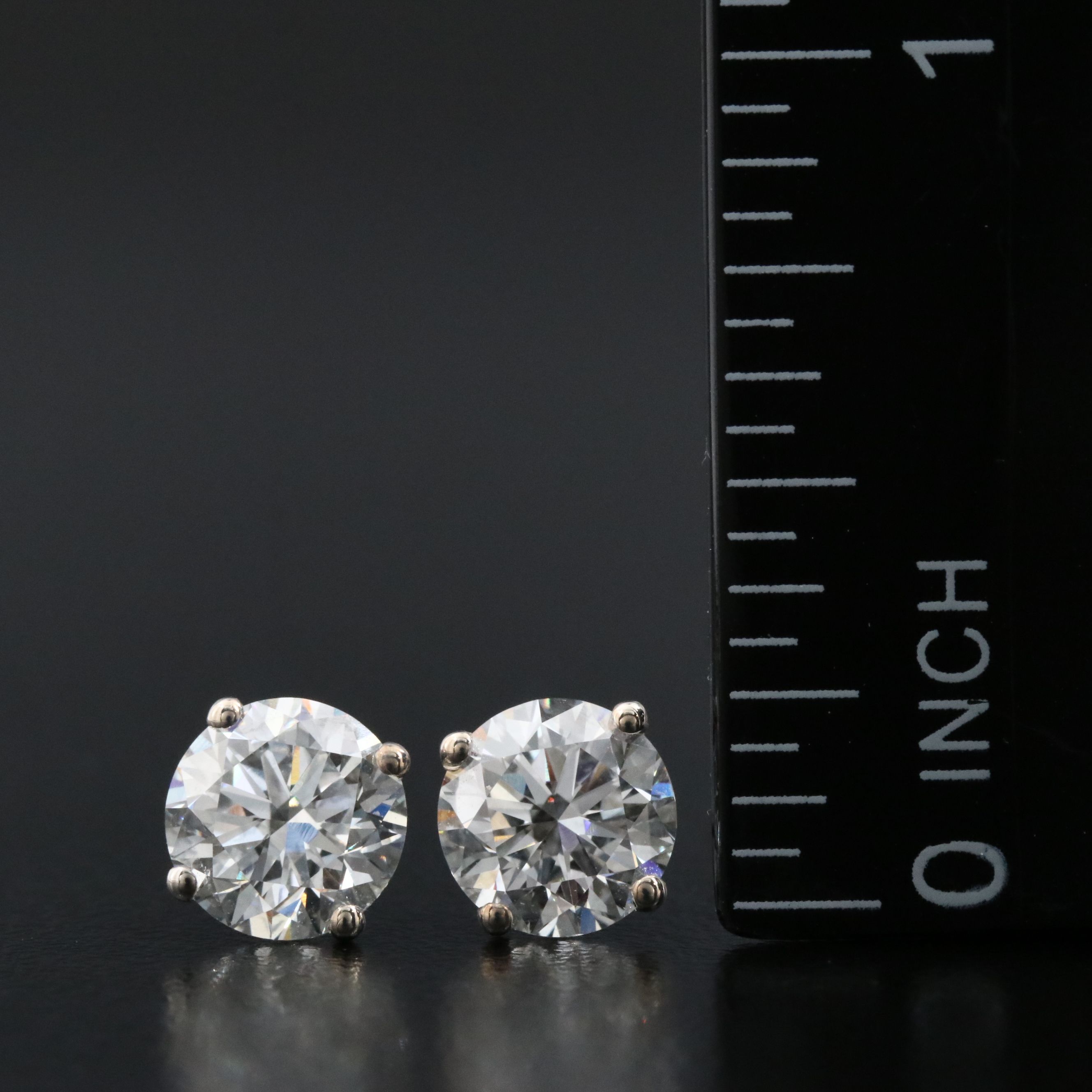 14K 3.05 CTW Lab Grown Diamond Stud Earrings with IGI Jewelry Report