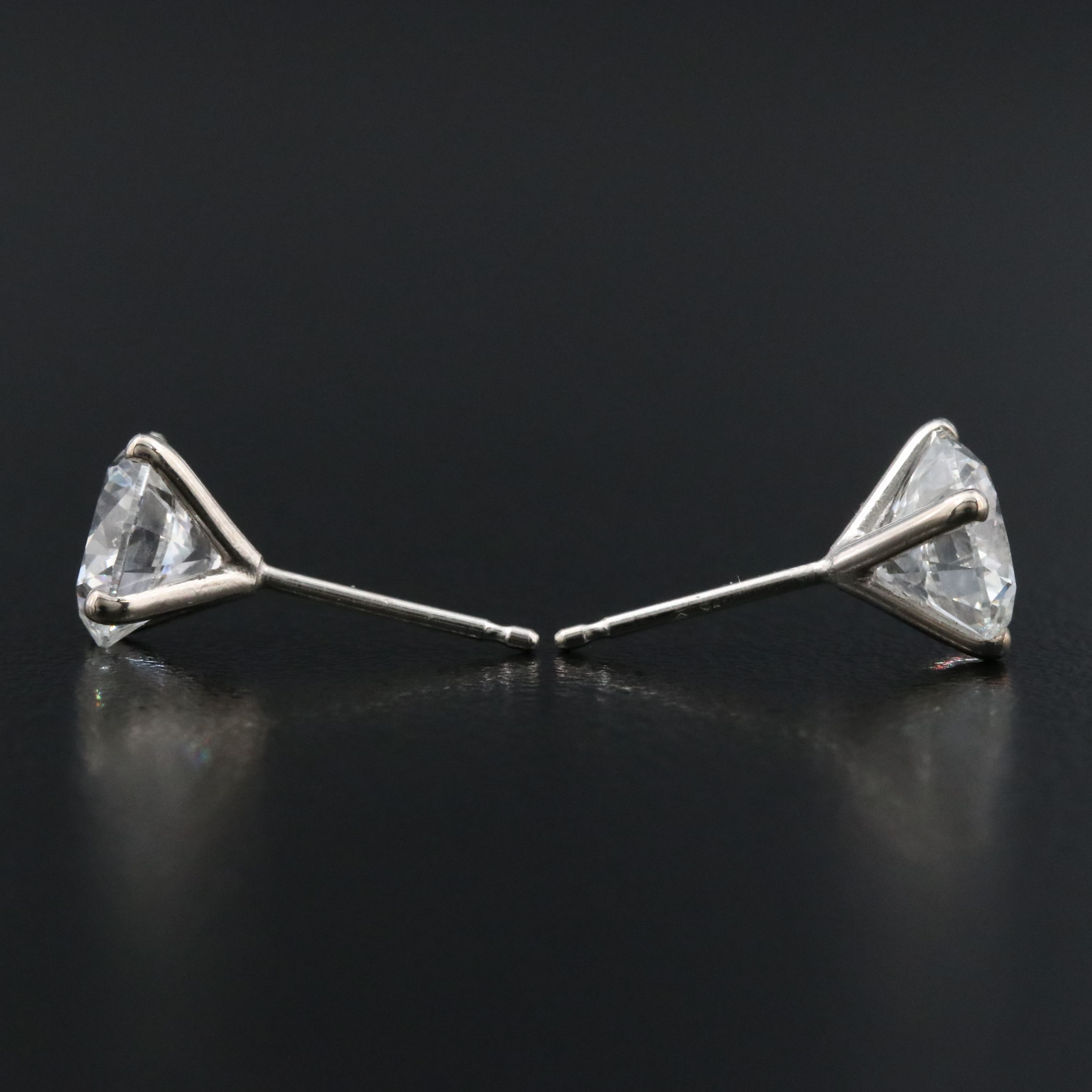 14K 3.05 CTW Lab Grown Diamond Stud Earrings with IGI Jewelry Report