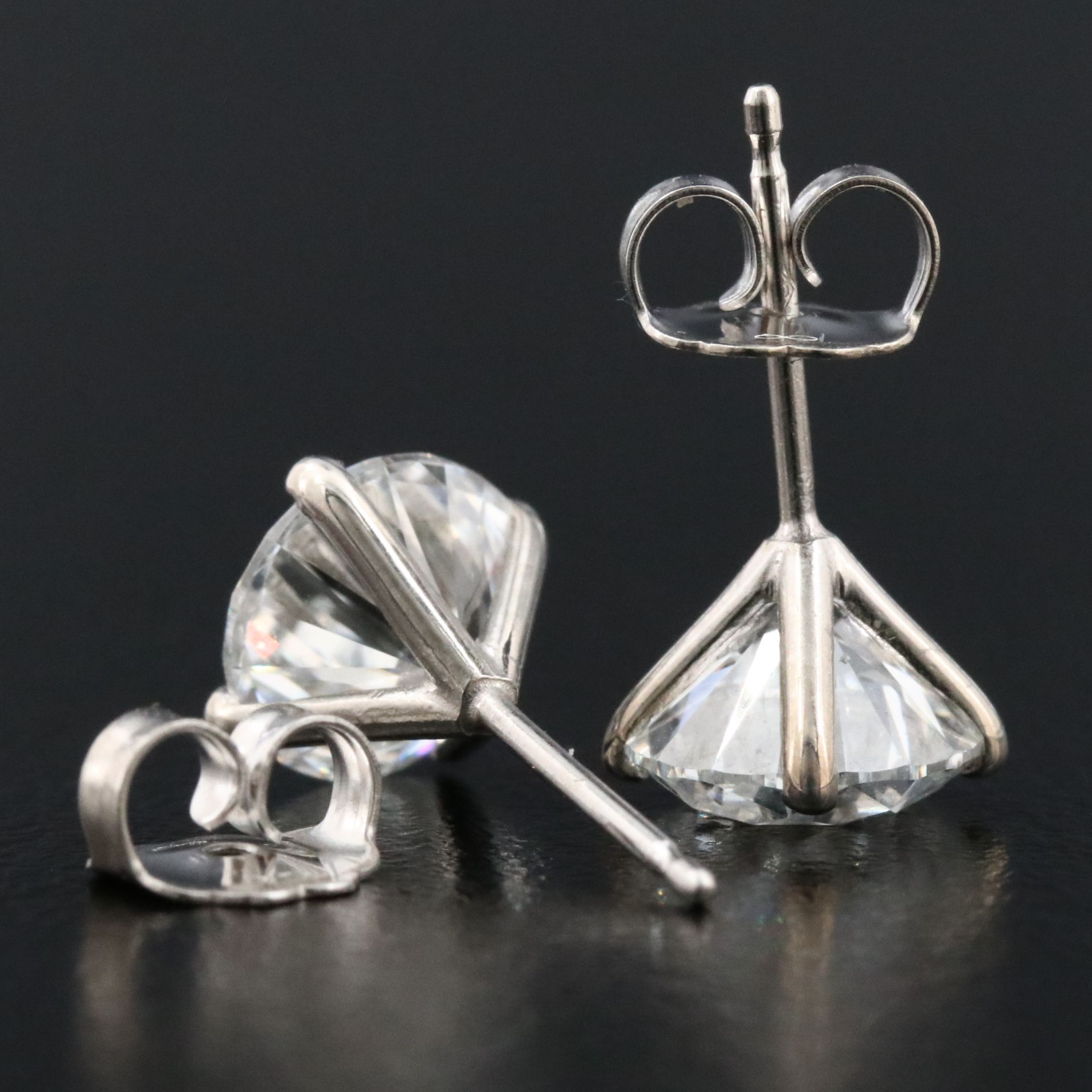14K 3.05 CTW Lab Grown Diamond Stud Earrings with IGI Jewelry Report