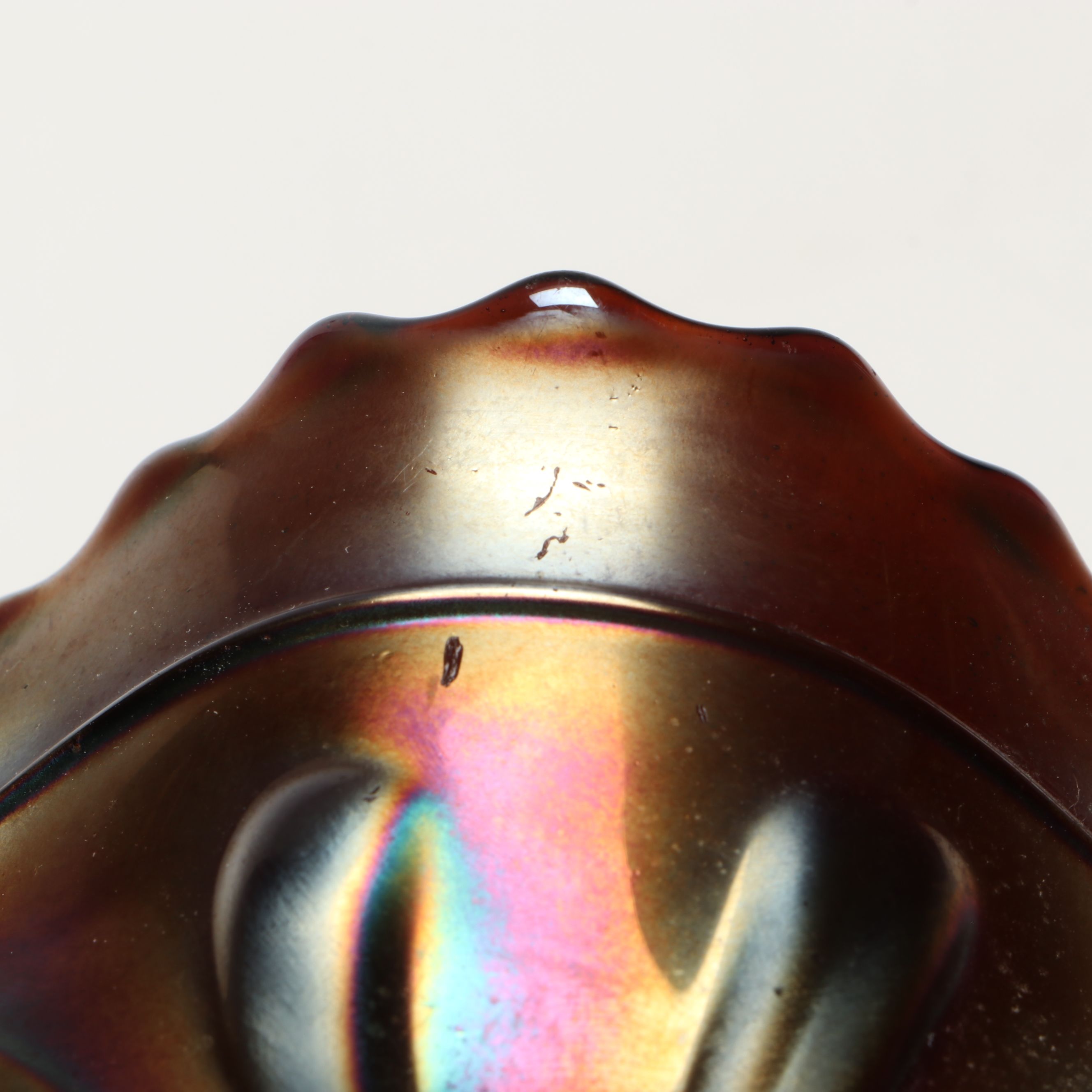 Fenton "Feathered Serpent" and Northwood "Grape & Cable" Carnival Glass Bowls